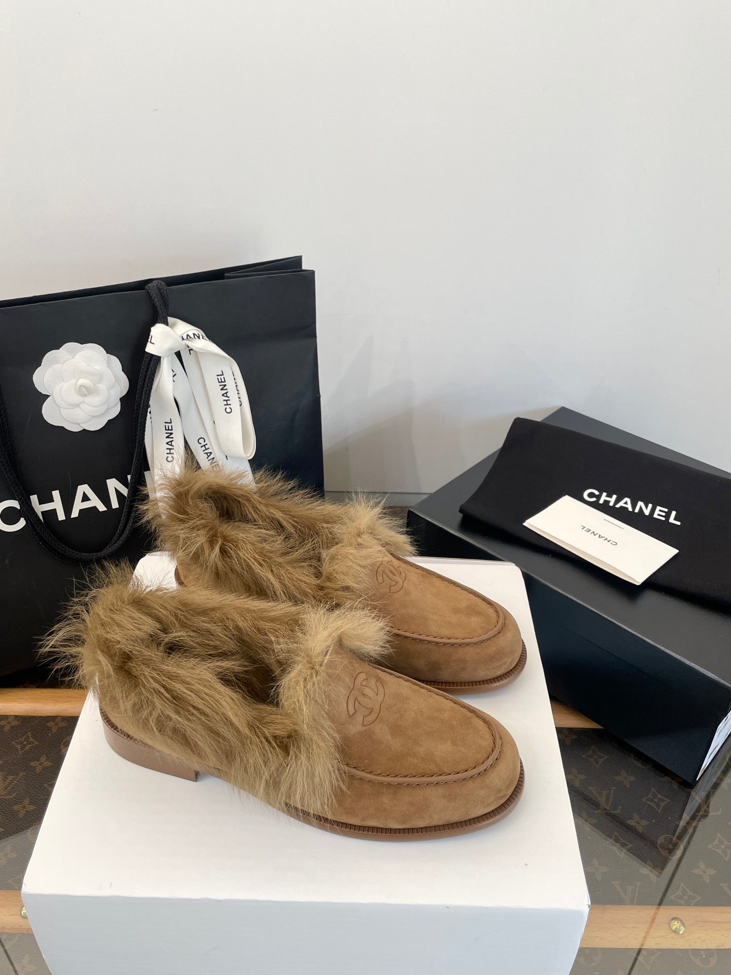CC FUR LOAFERS