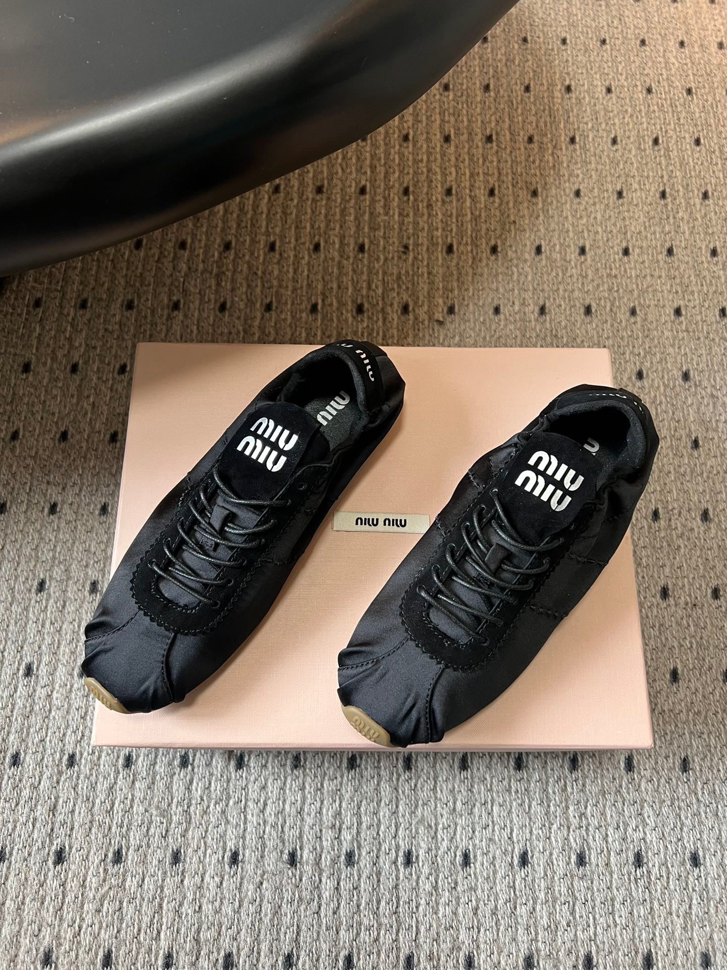 MIU M SATIN SNEAKERS