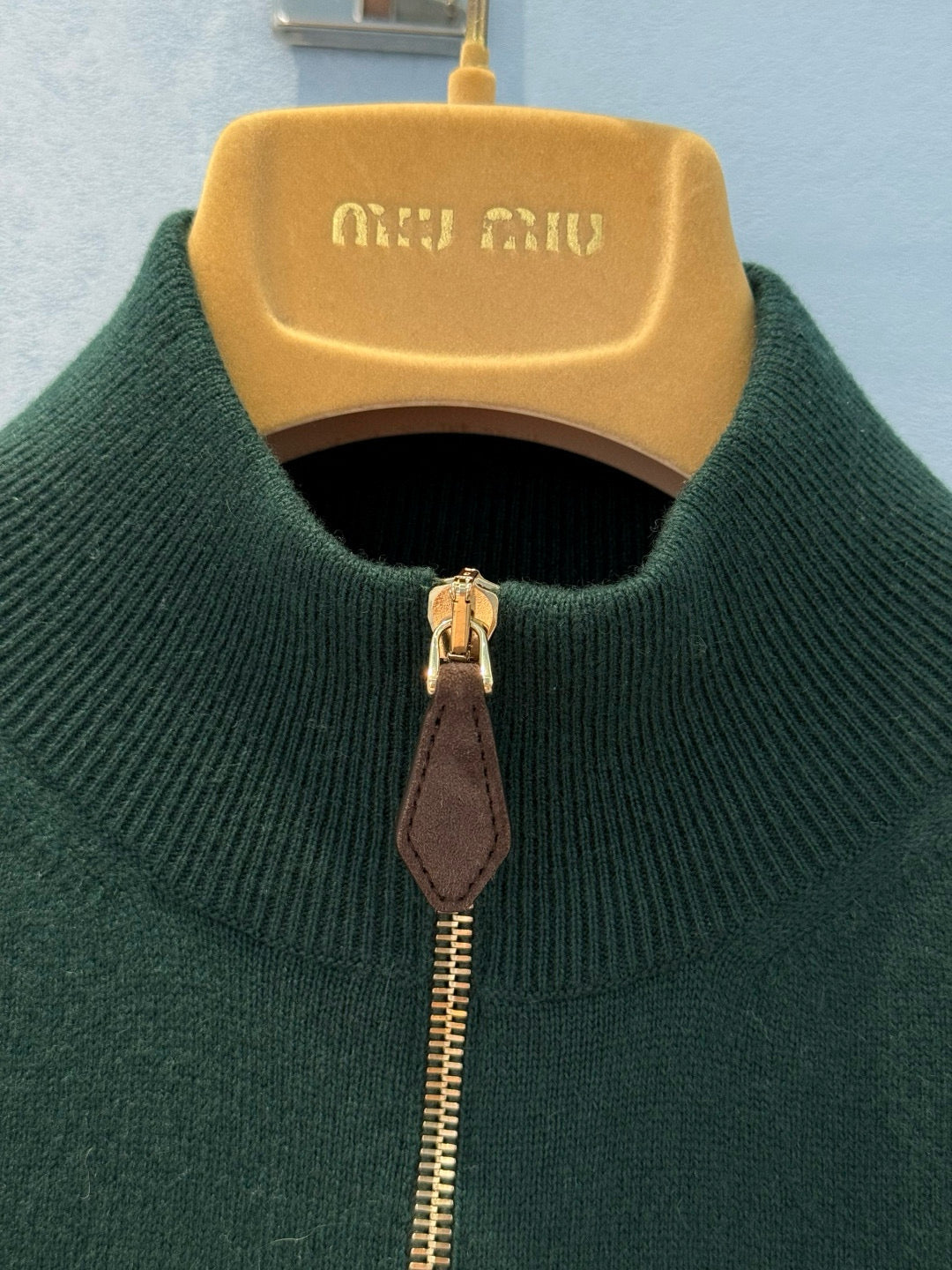 MIU M ZIP CARDIGAN