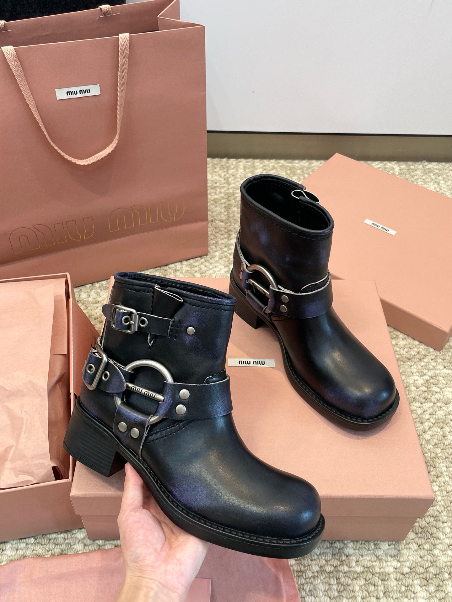 MIU M BOOTS