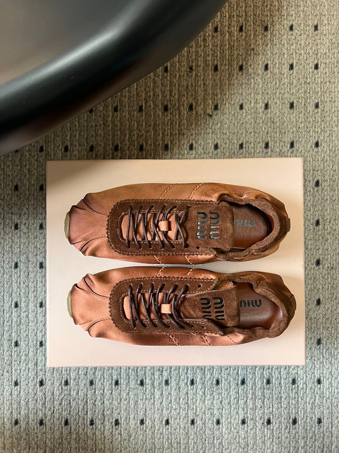 MIU M SATIN SNEAKERS