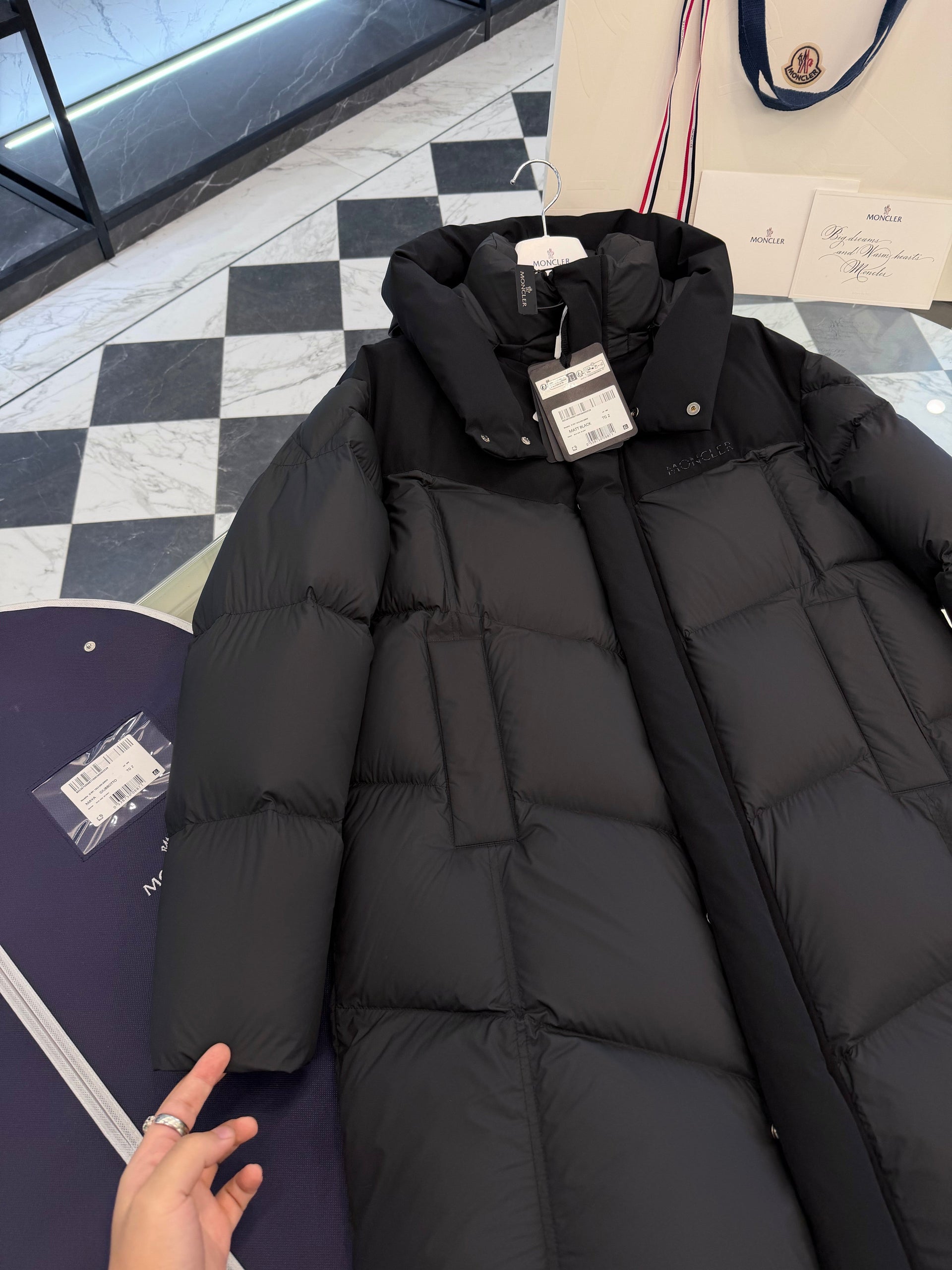 MONC MATT BLACK COAT