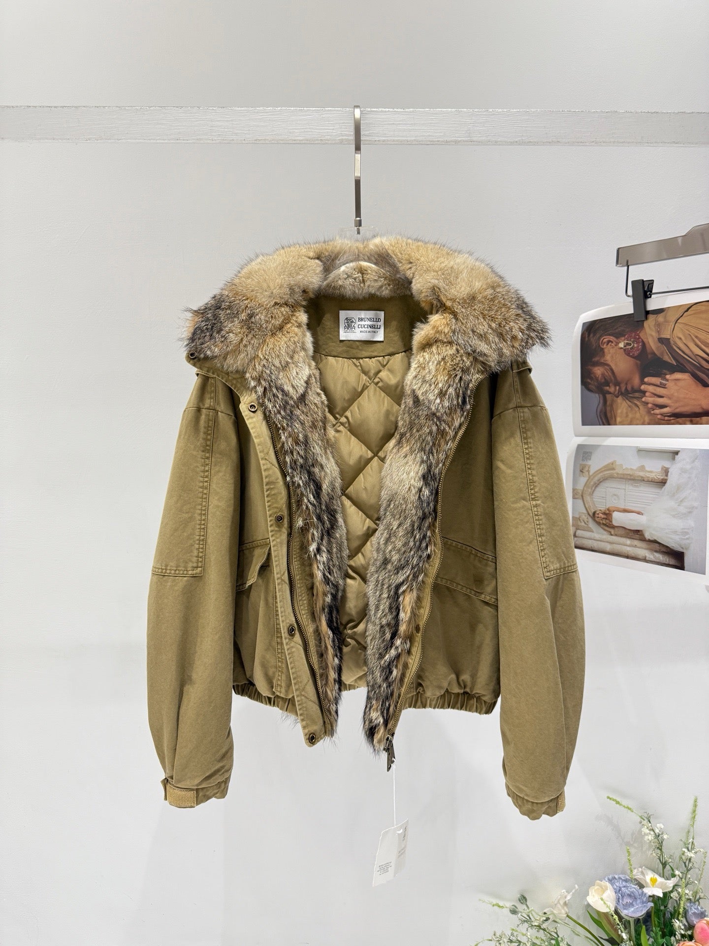 BRUNELLO C FOX FUR PARKA