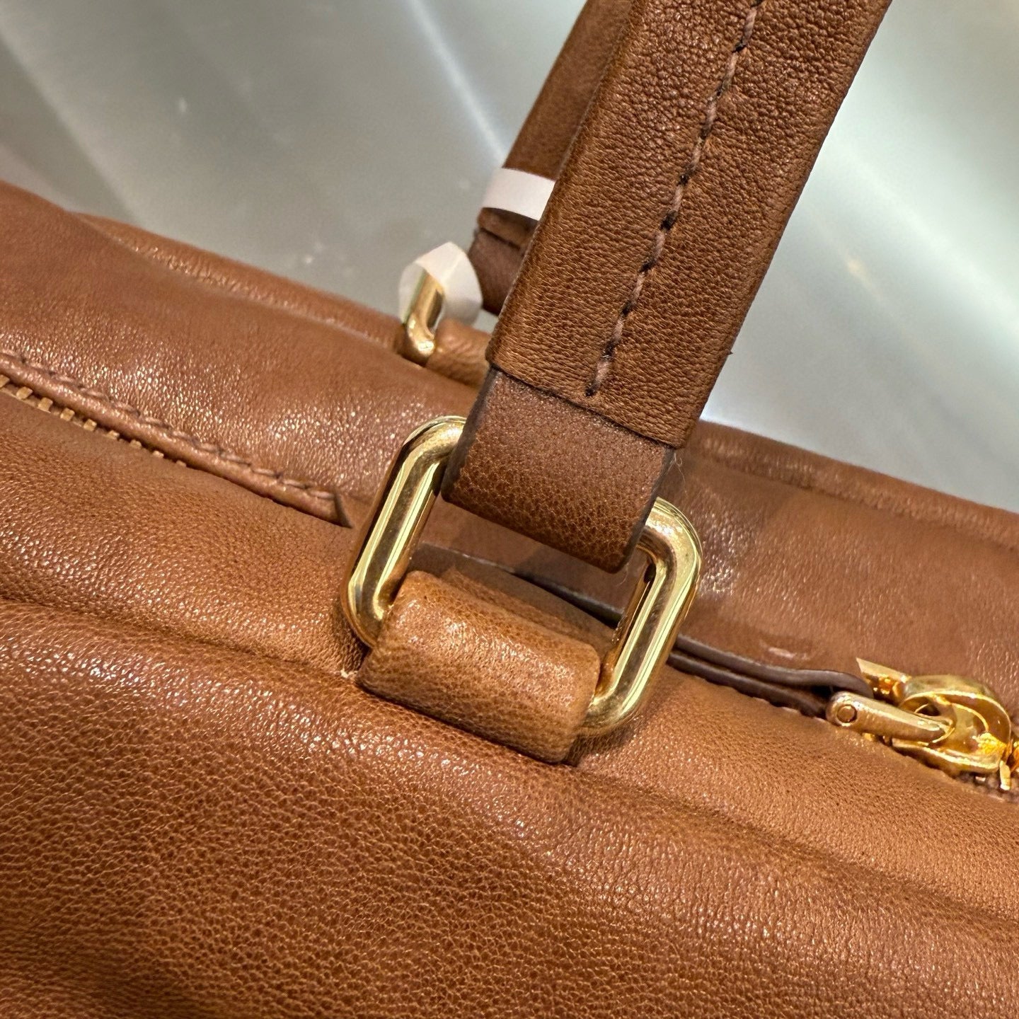 MIU M NAPPA LEATHER TOP HANDLE BAG