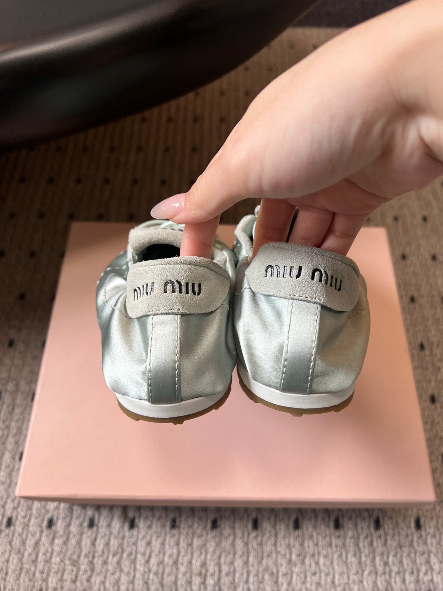 MIU M SATIN SNEAKERS