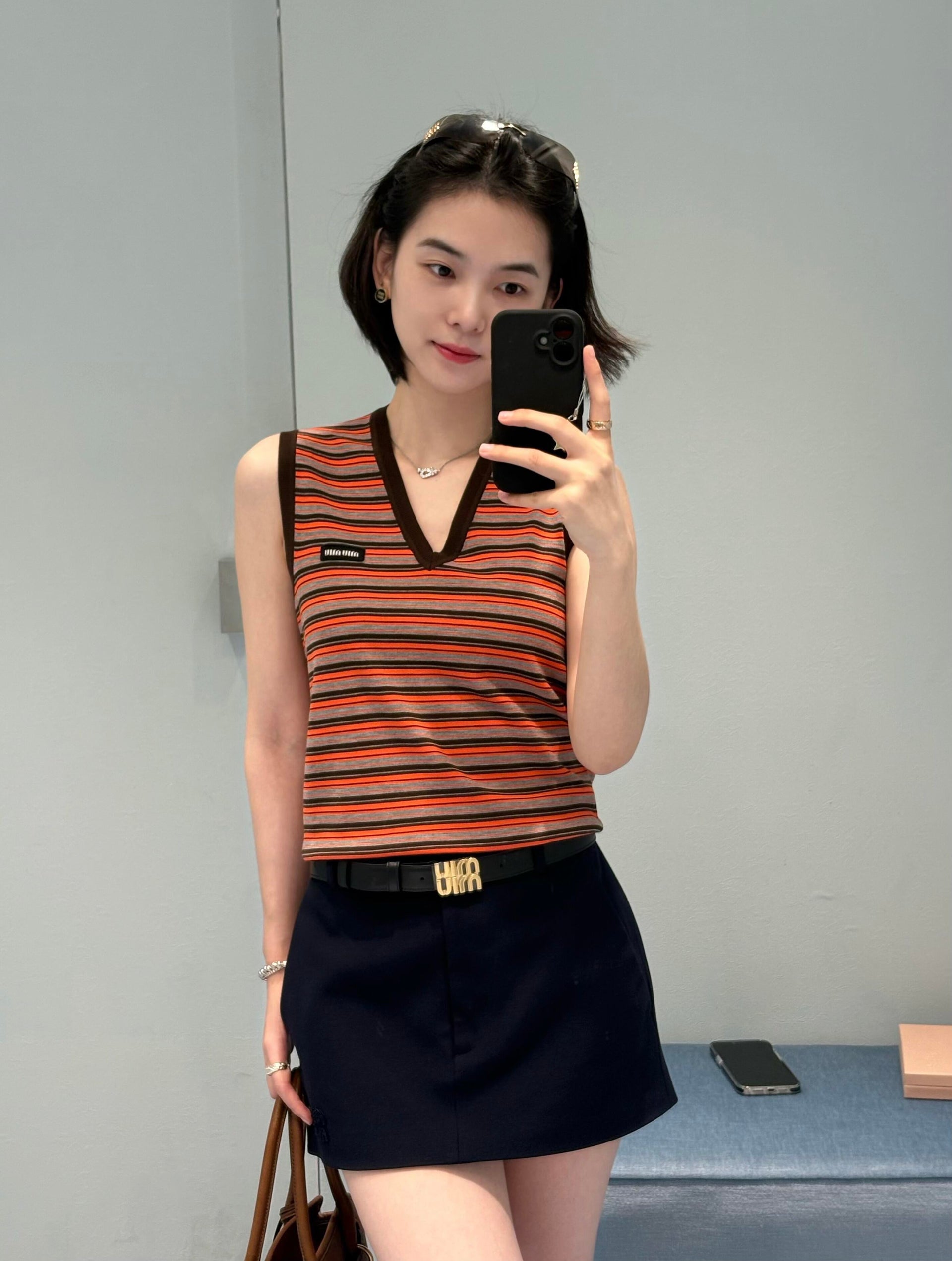 MIU M KNITTED VEST