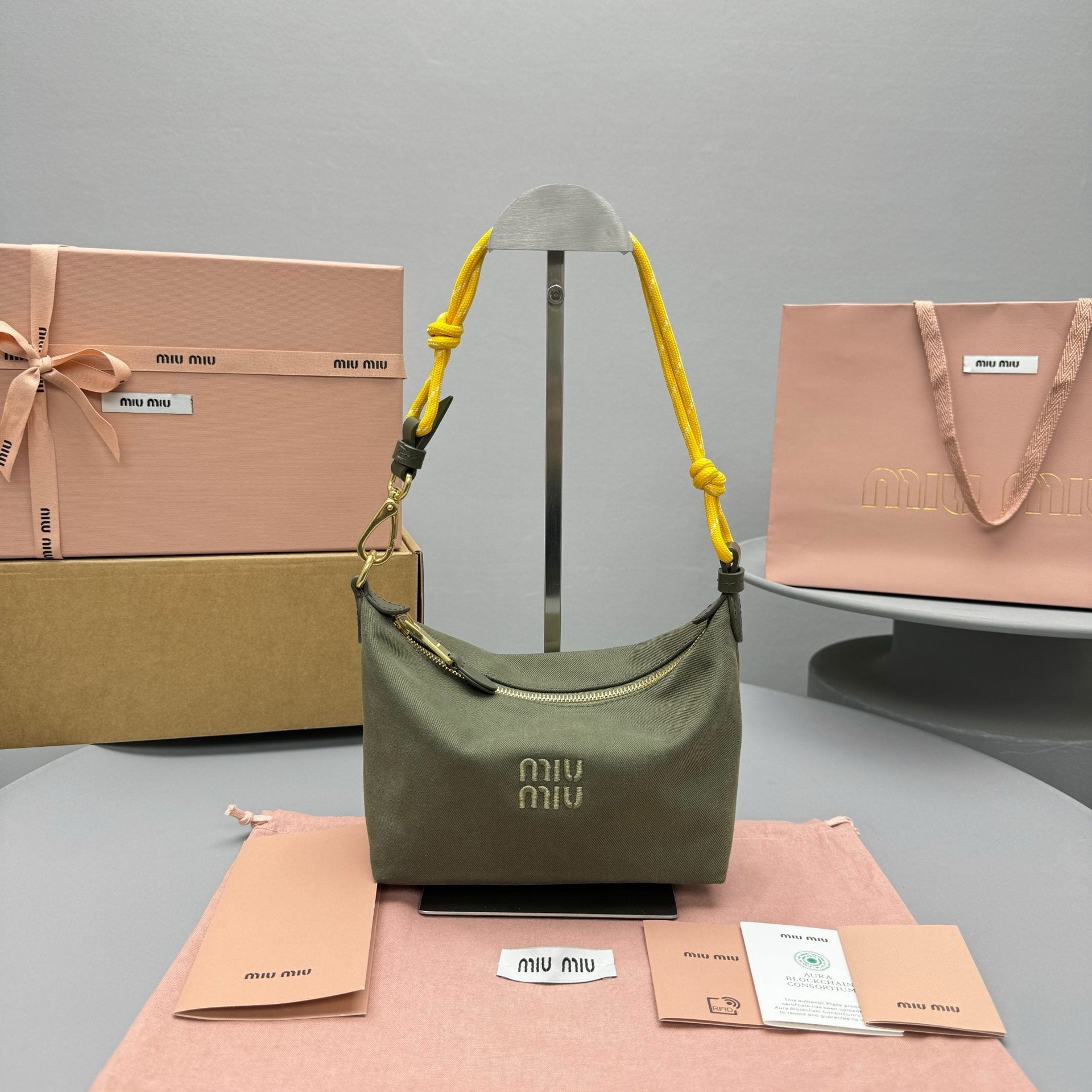 MIU M GABARDINE POUCH