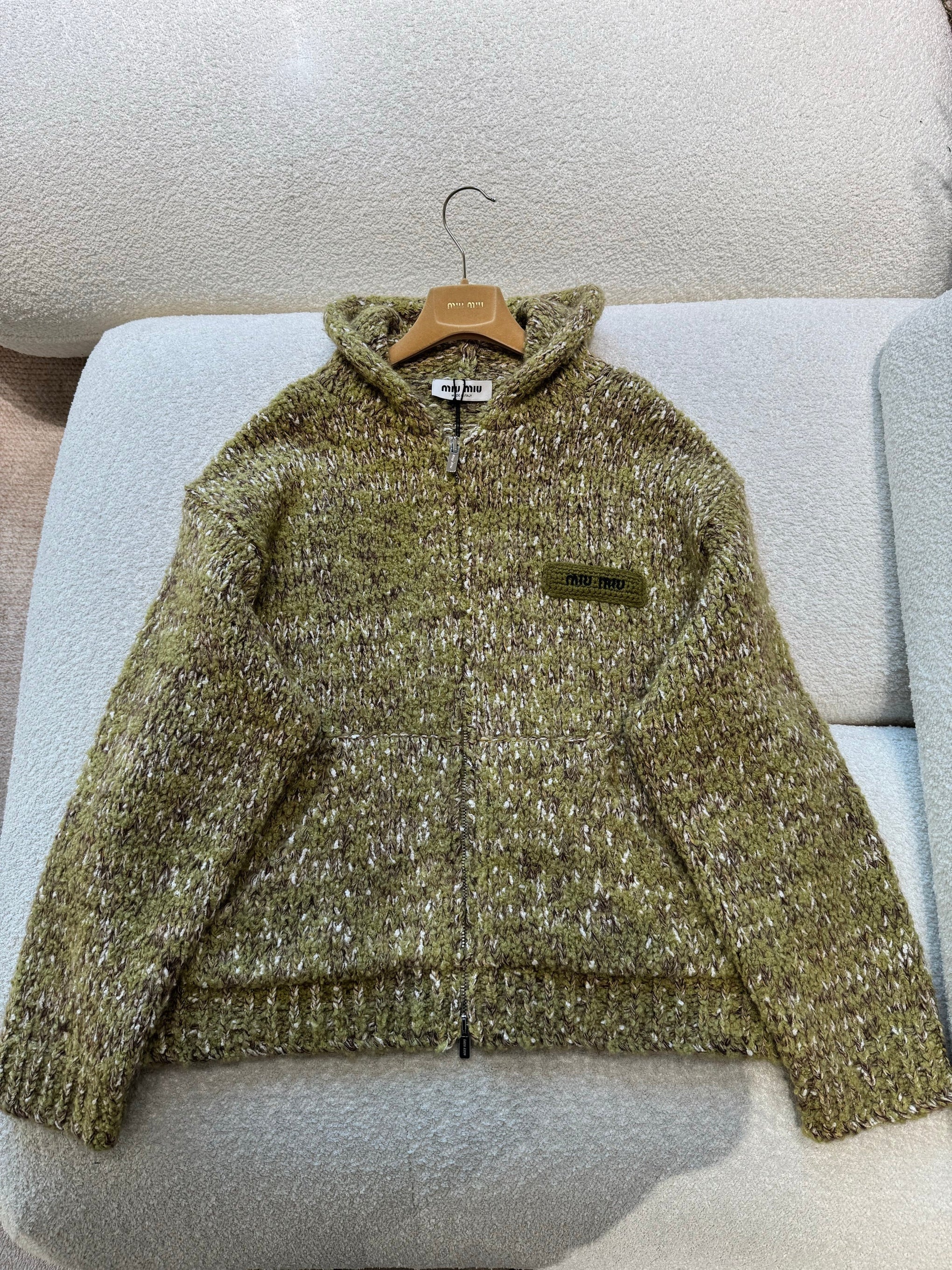 MIU M ZIP CARDIGAN
