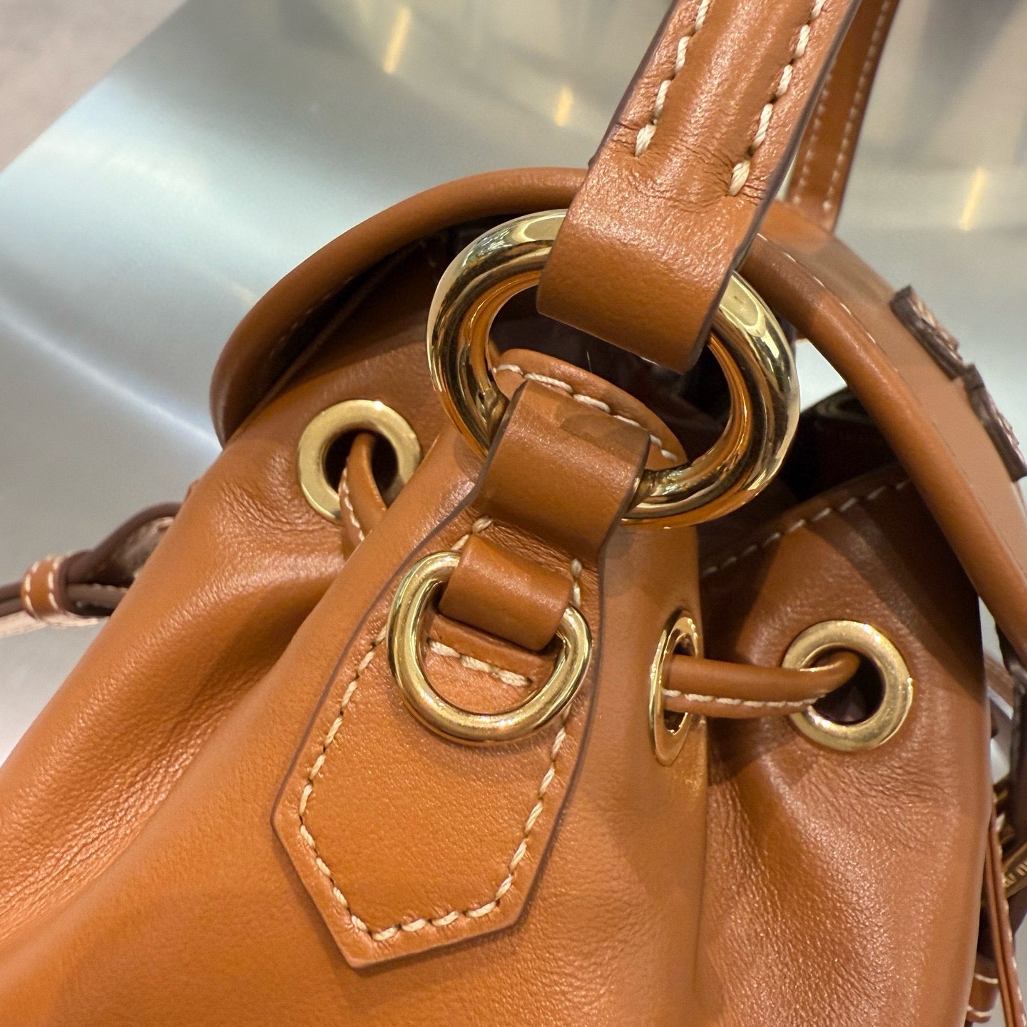 MIU M LEATHER BACKPACK