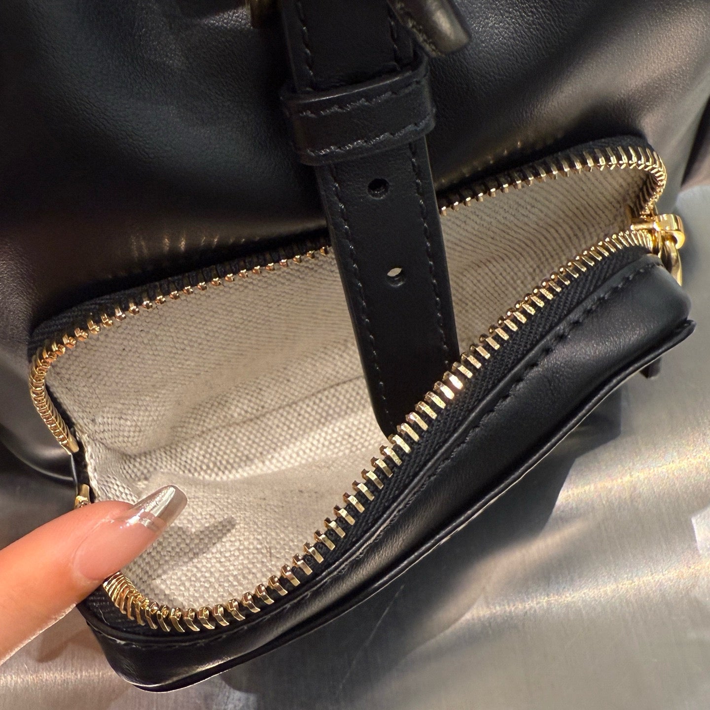 MIU M LEATHER BACKPACK