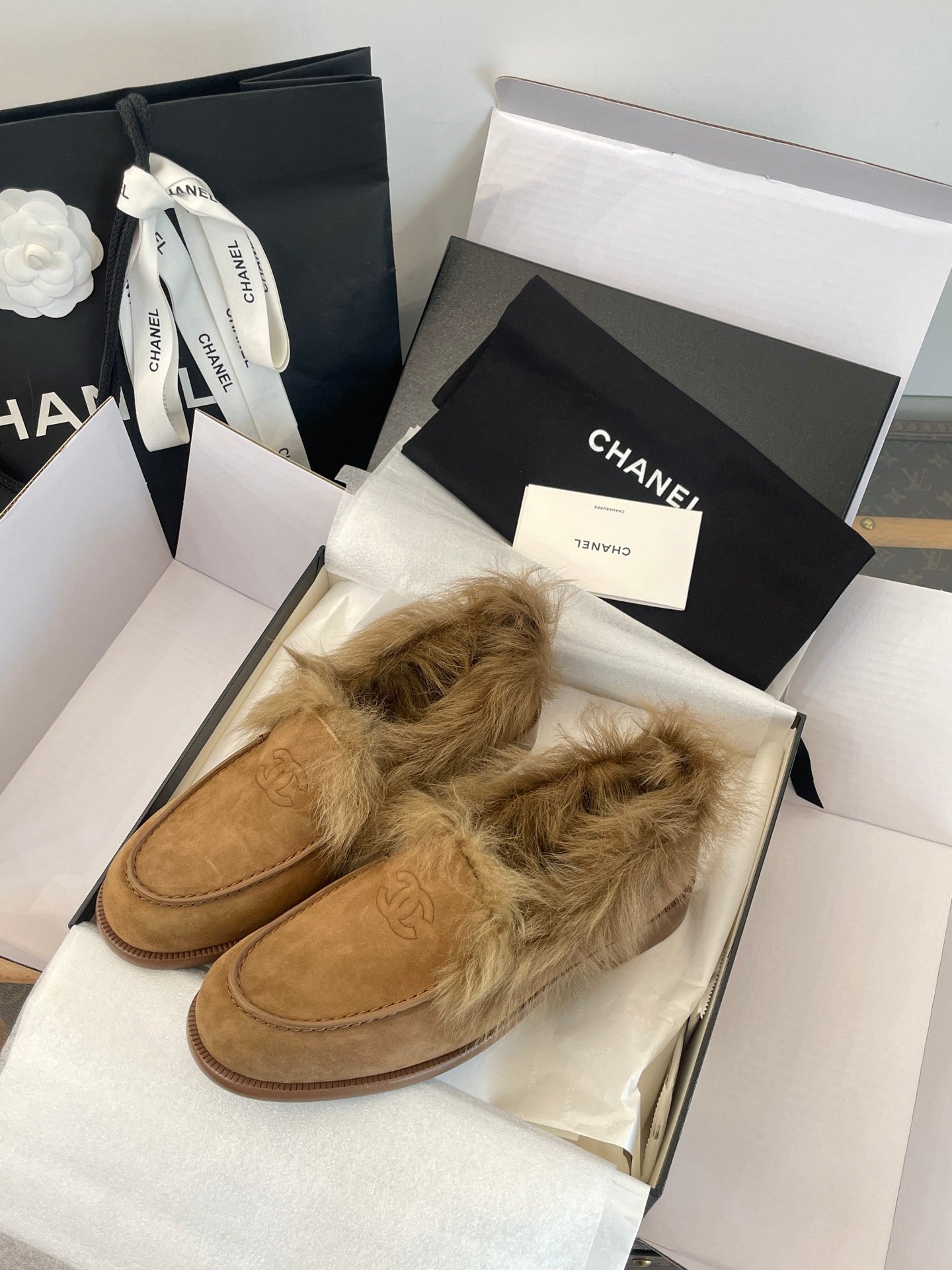 CC FUR LOAFERS