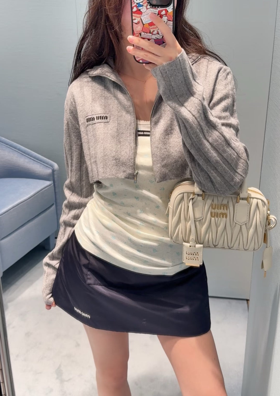 MIU M CROPPED JUMPER
