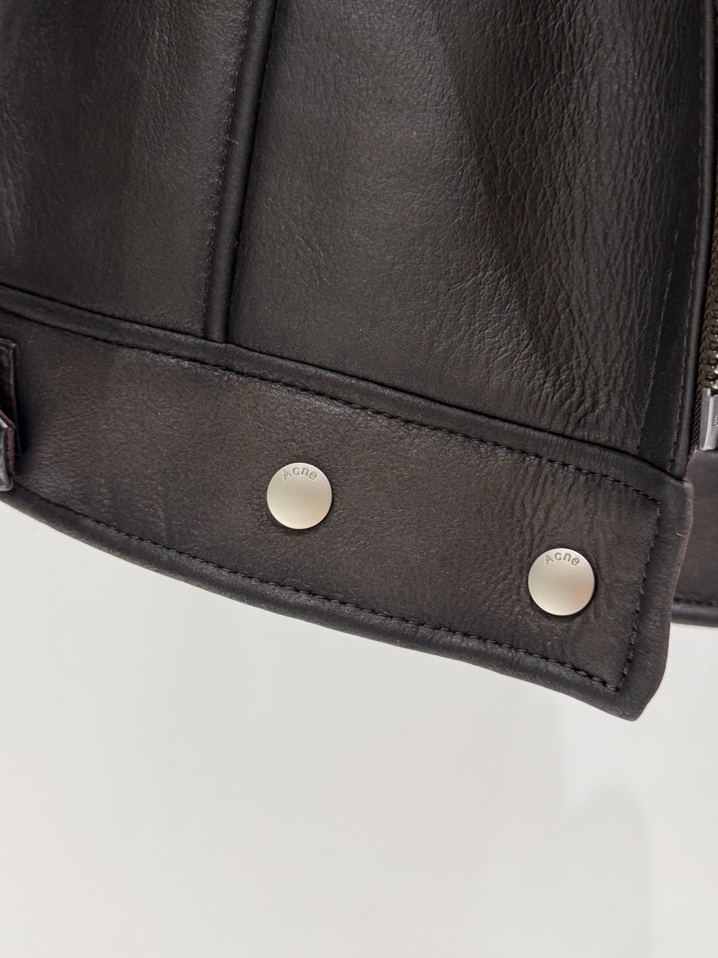 ACNE LEATHER PARKA