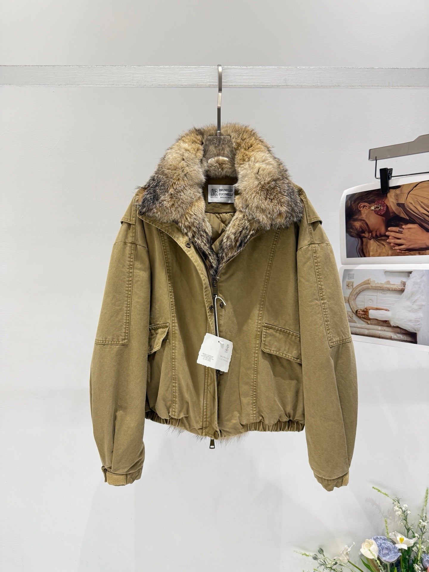 BRUNELLO C FOX FUR PARKA