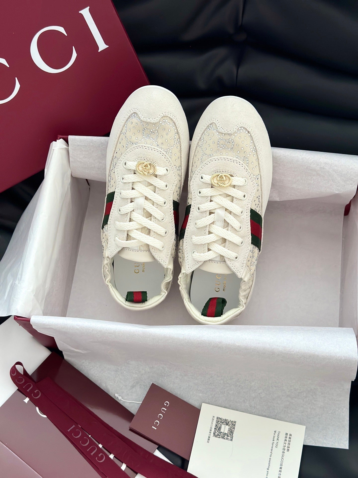 GG SHIFT CRYSTAL SNEAKERS