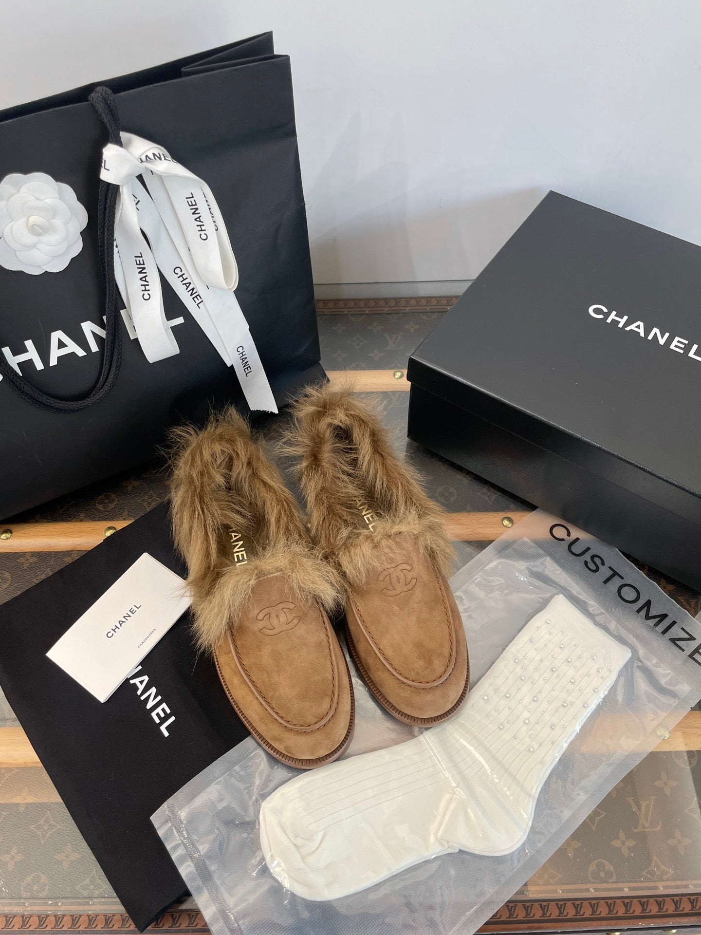 CC FUR LOAFERS
