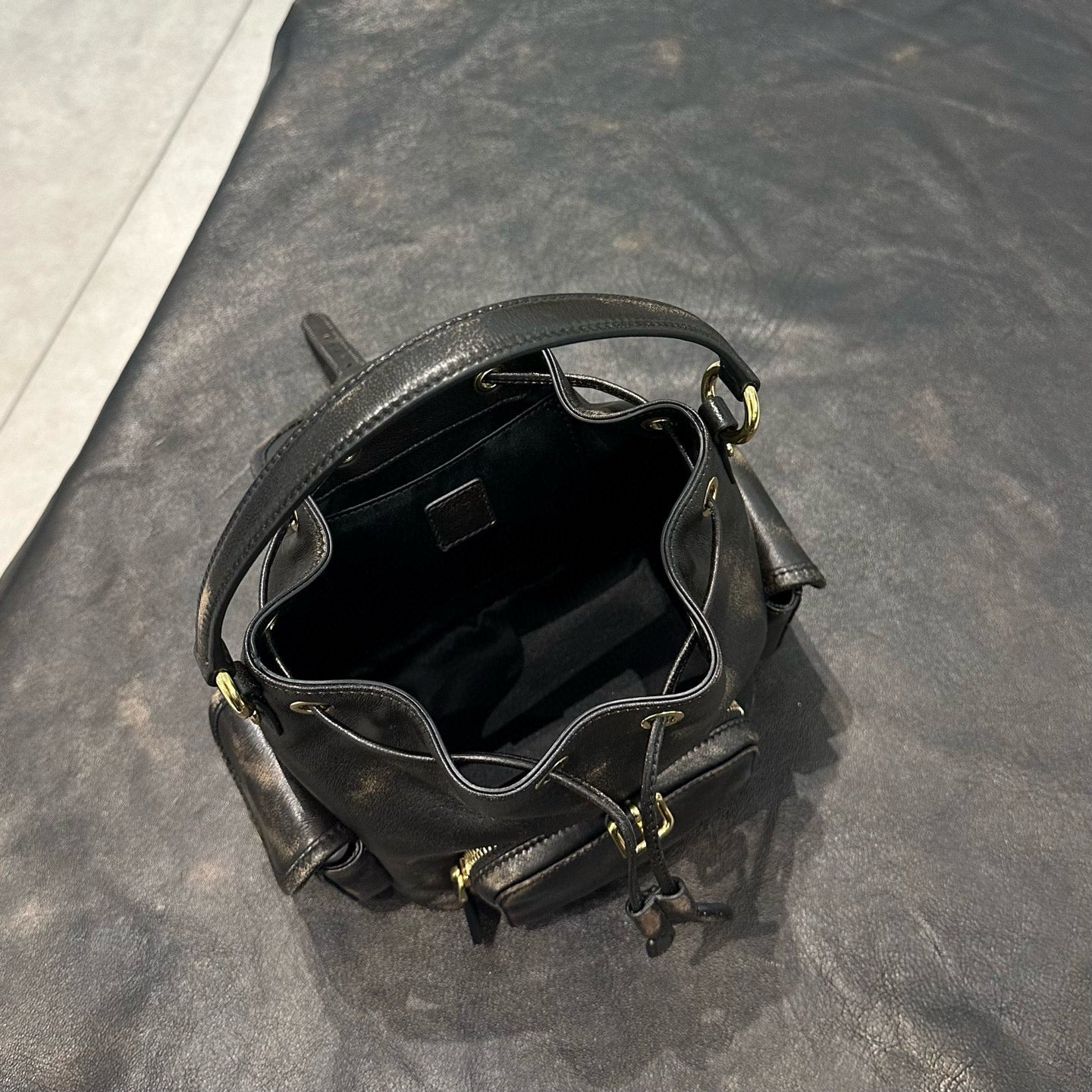 MIU M LEATHER BACKPACK