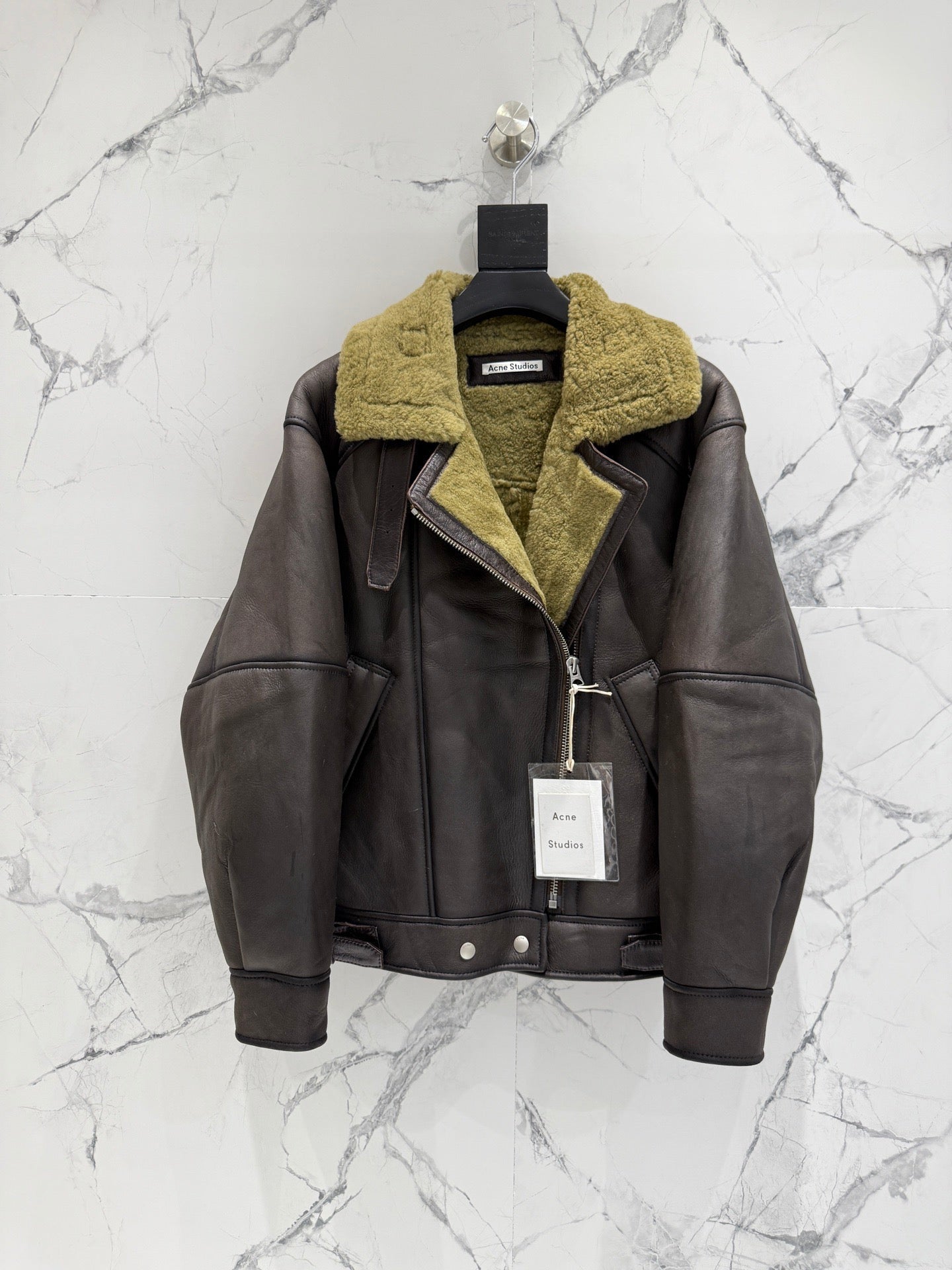 ACNE LEATHER PARKA