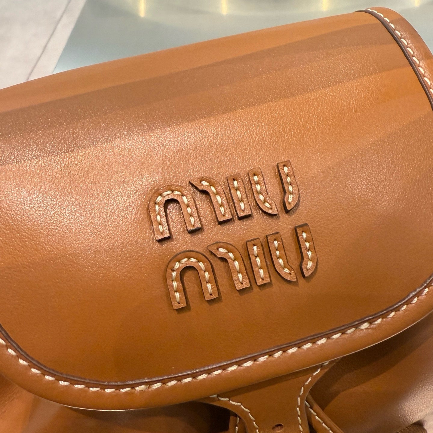 MIU M LEATHER BACKPACK