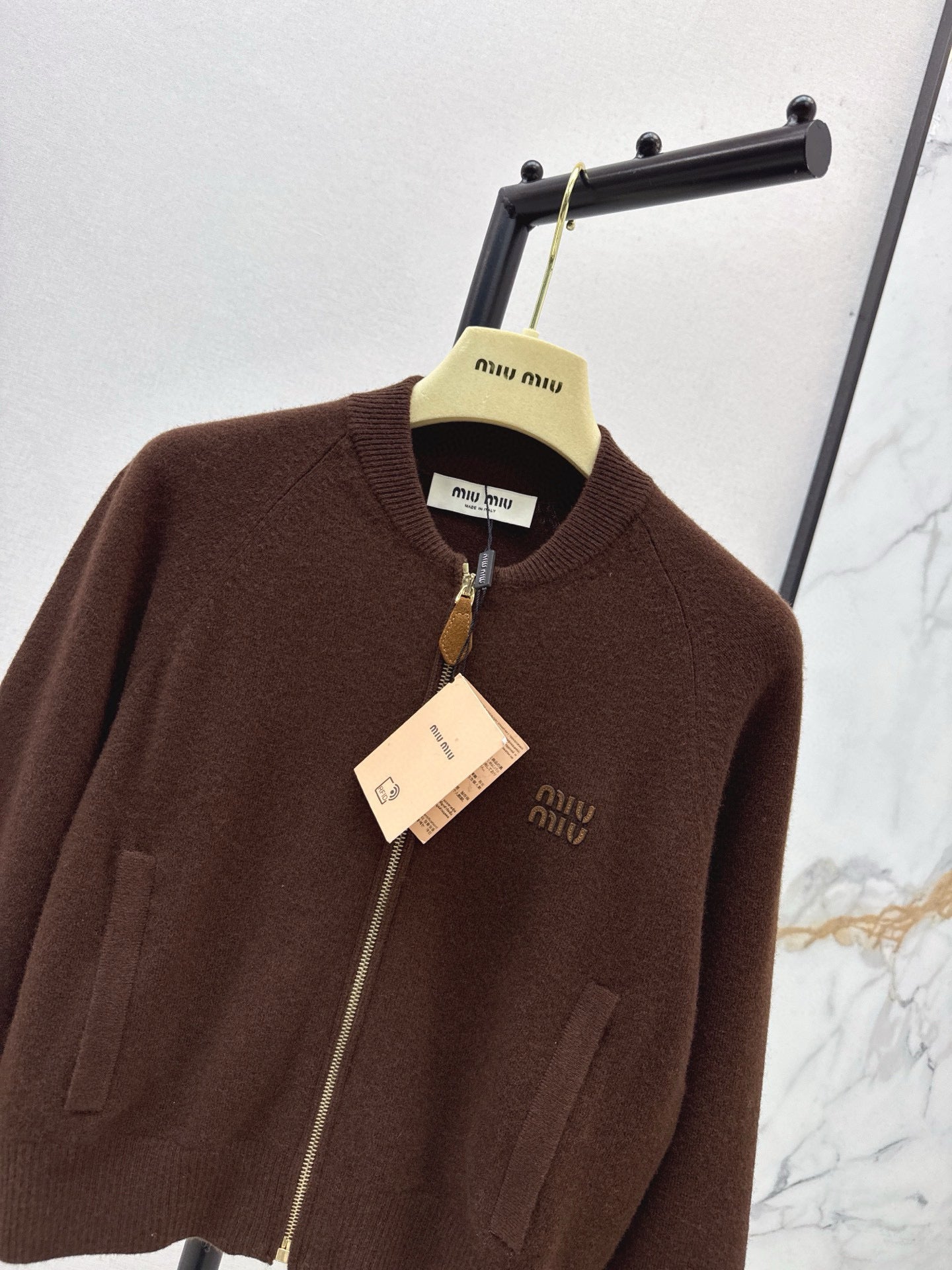 MIU M ZIP CARDIGAN