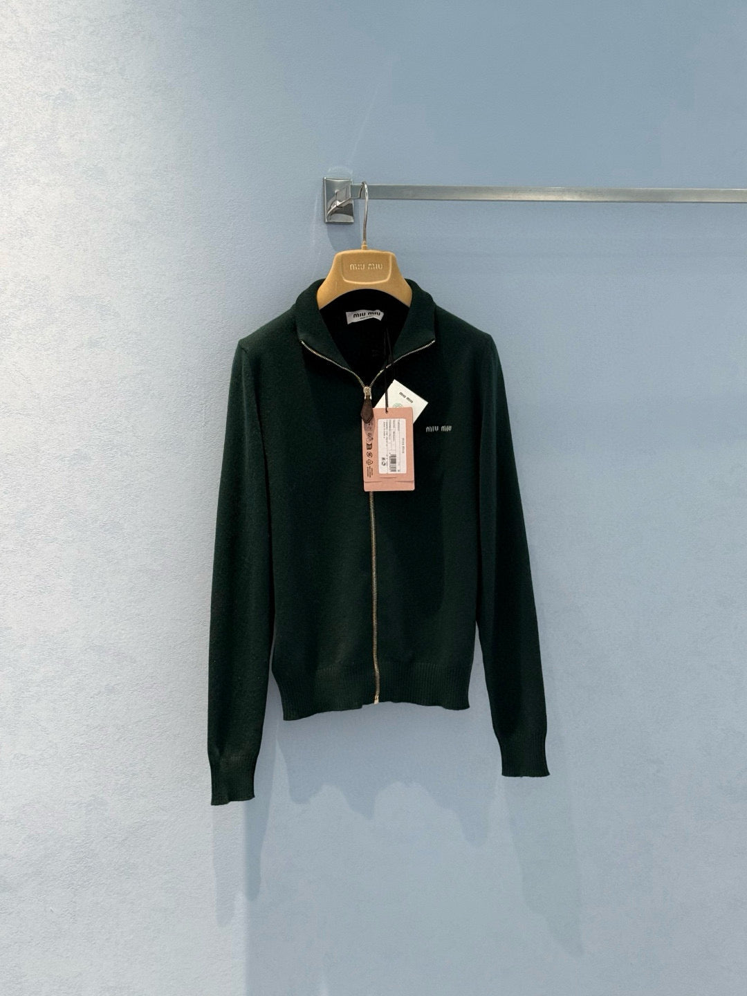 MIU M ZIP CARDIGAN