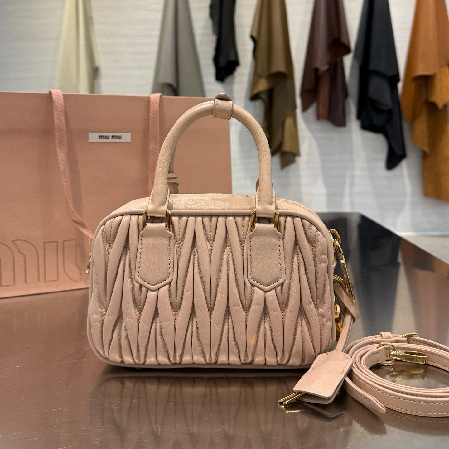 MIU M ARCADIE MATELASSE BAG