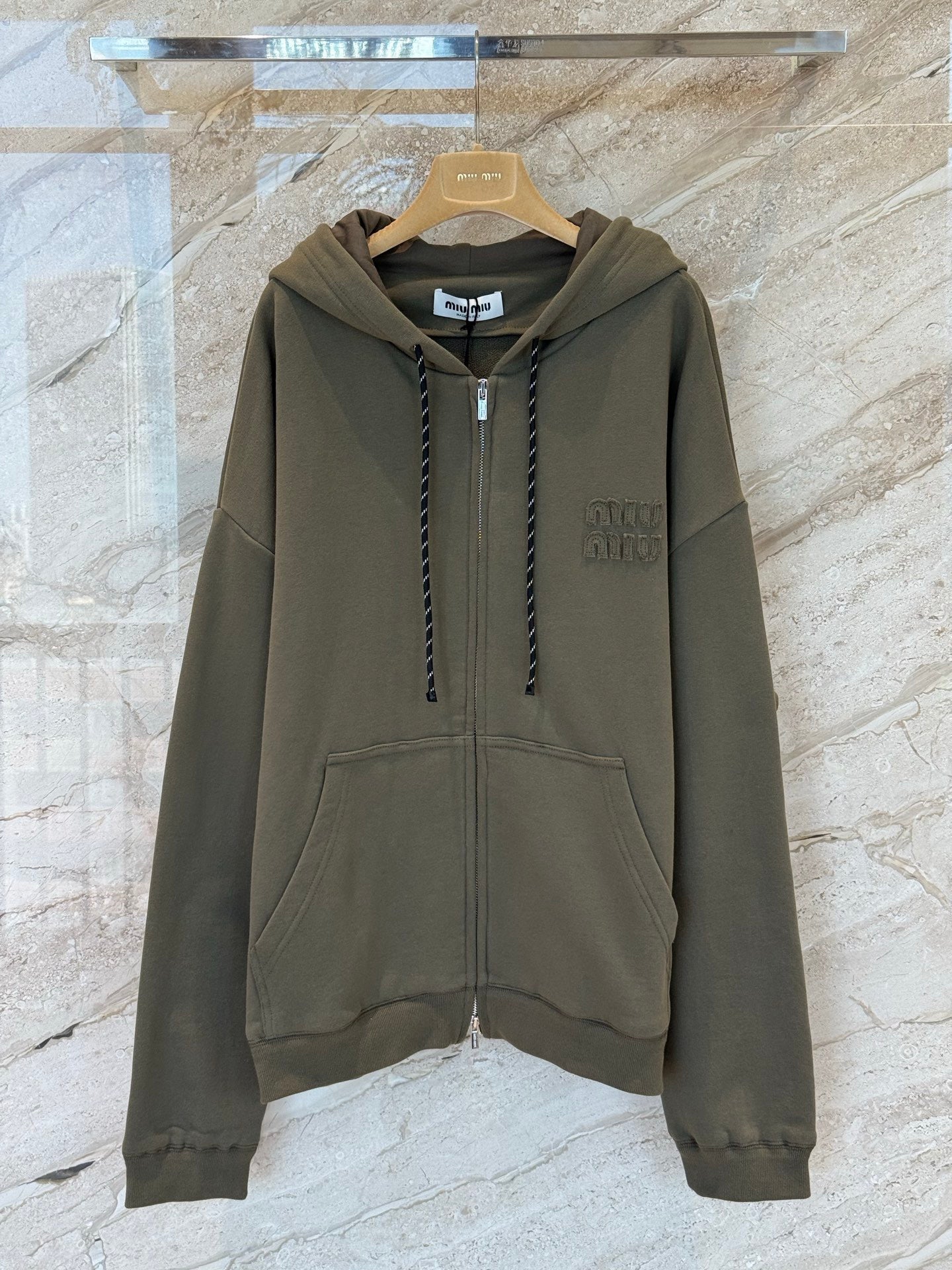 MIU M ZIP HOODIE