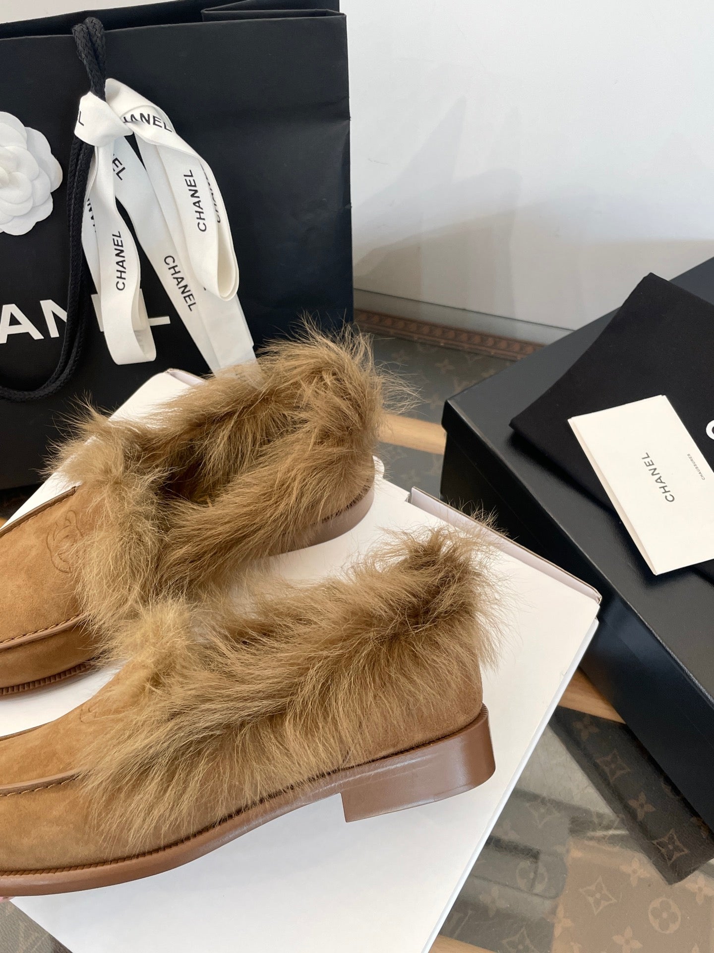 CC FUR LOAFERS