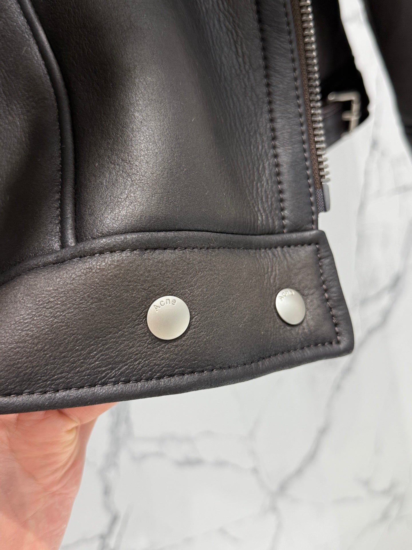 ACNE LEATHER PARKA