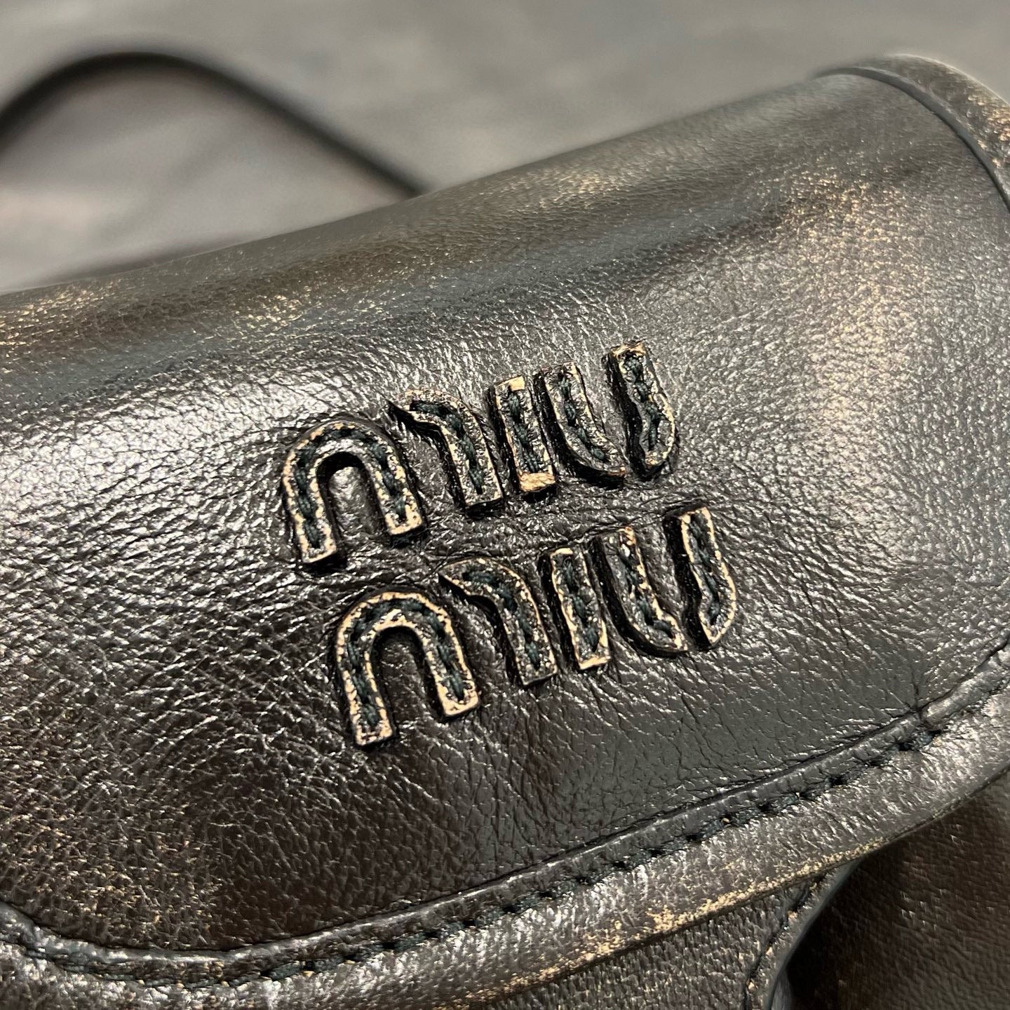 MIU M LEATHER BACKPACK