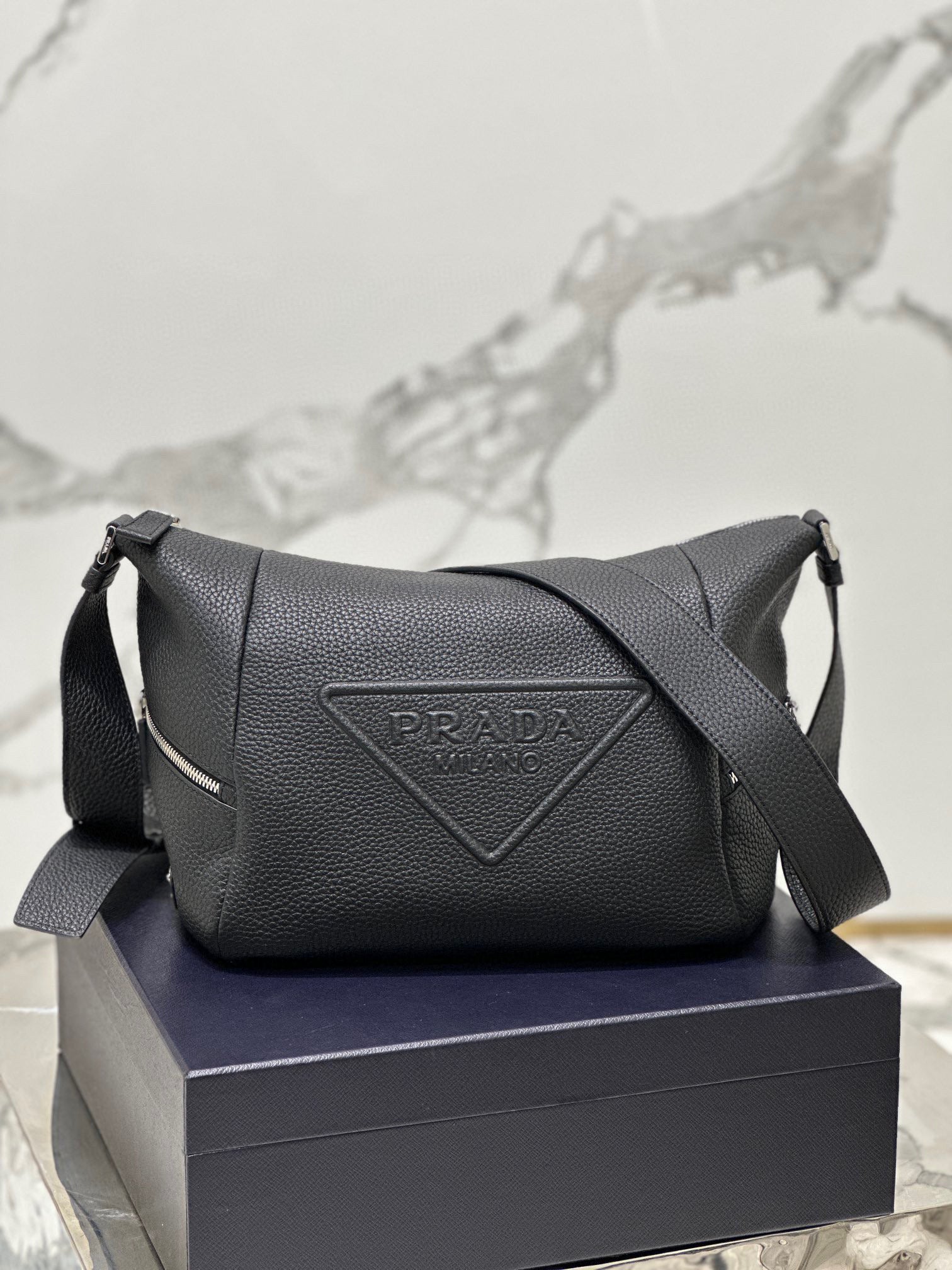 PD LEATHER BAG WITH SHOULDER STRAP
