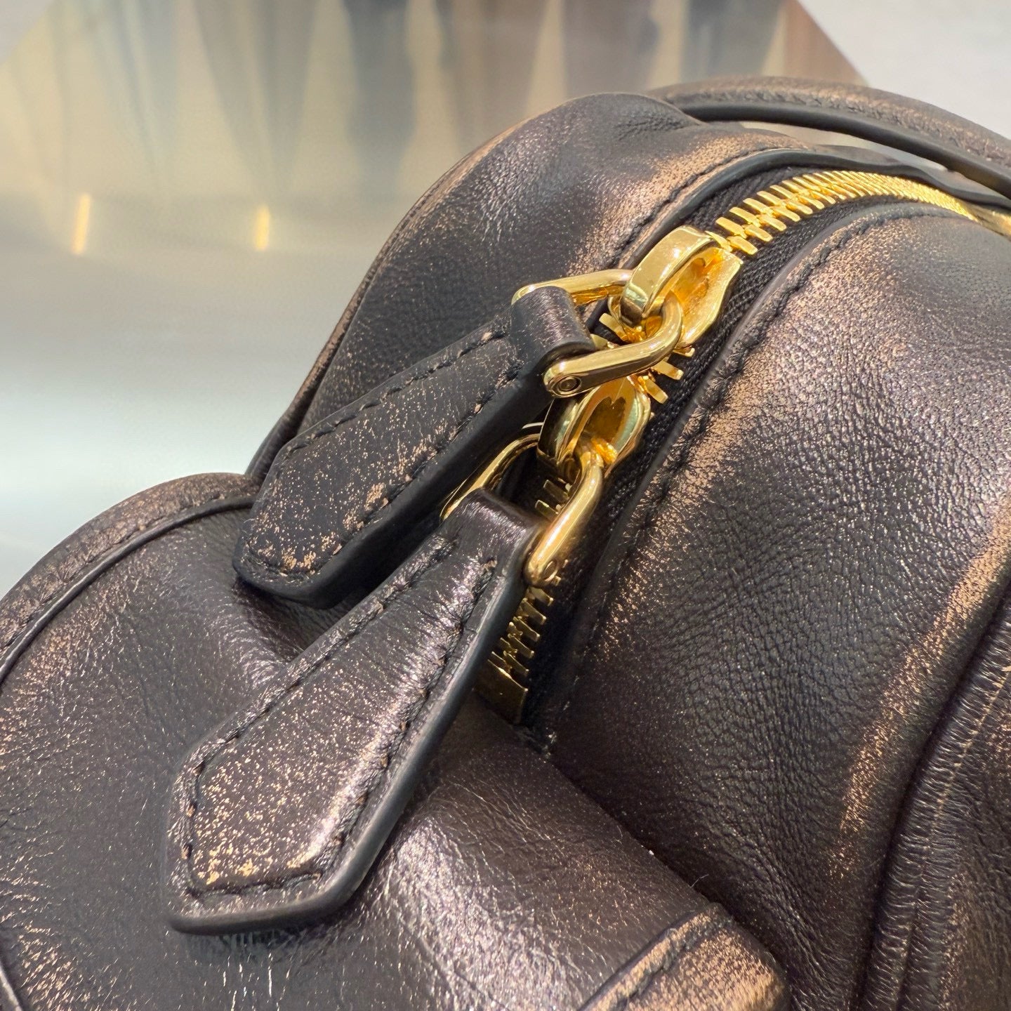 MIU M NAPPA LEATHER TOP HANDLE BAG