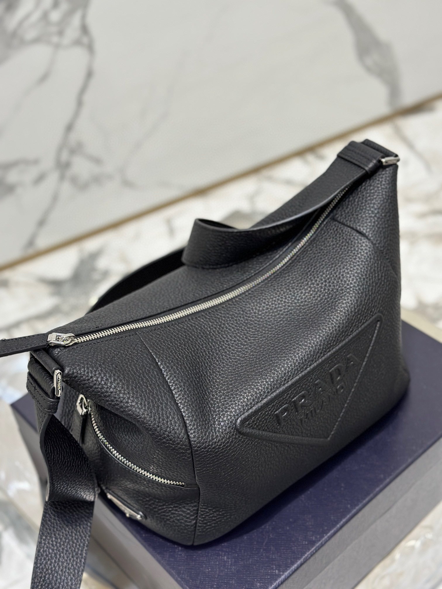 PD LEATHER BAG WITH SHOULDER STRAP
