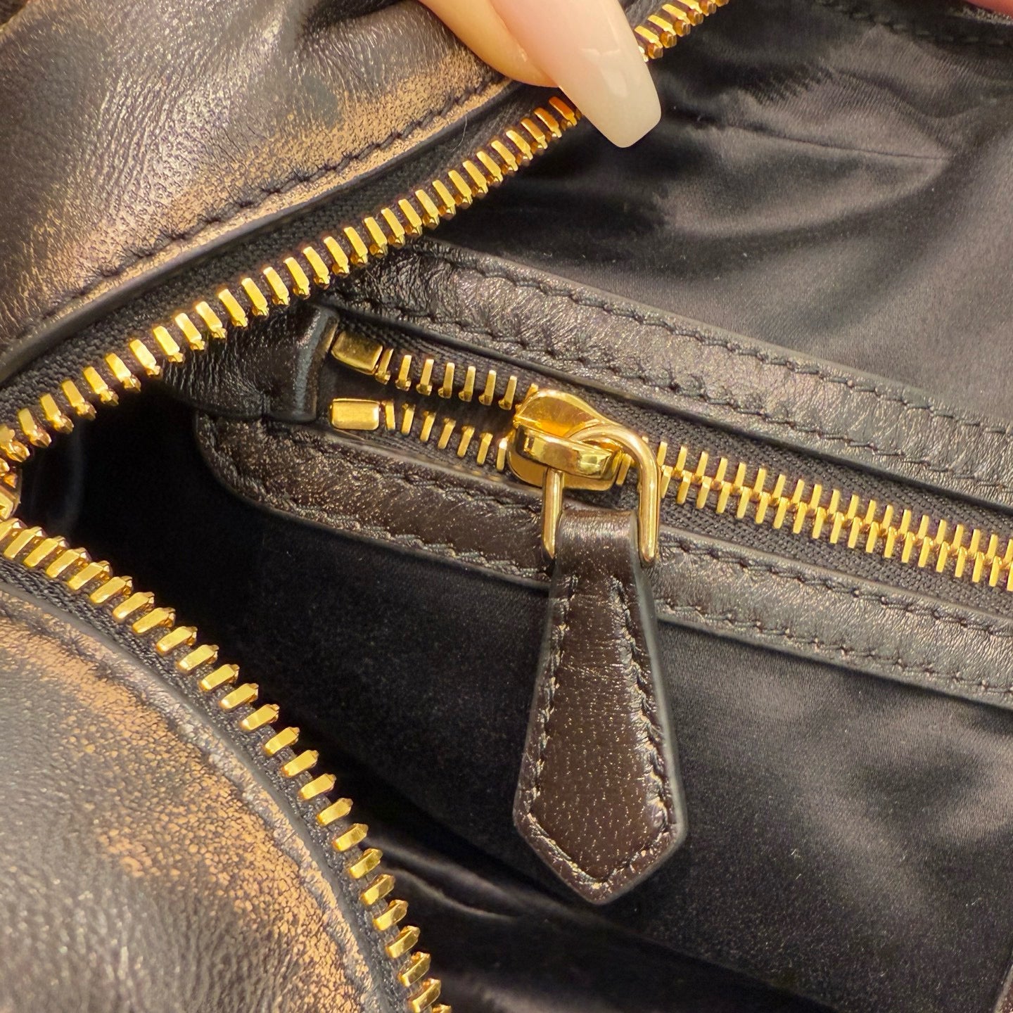 MIU M NAPPA LEATHER TOP HANDLE BAG