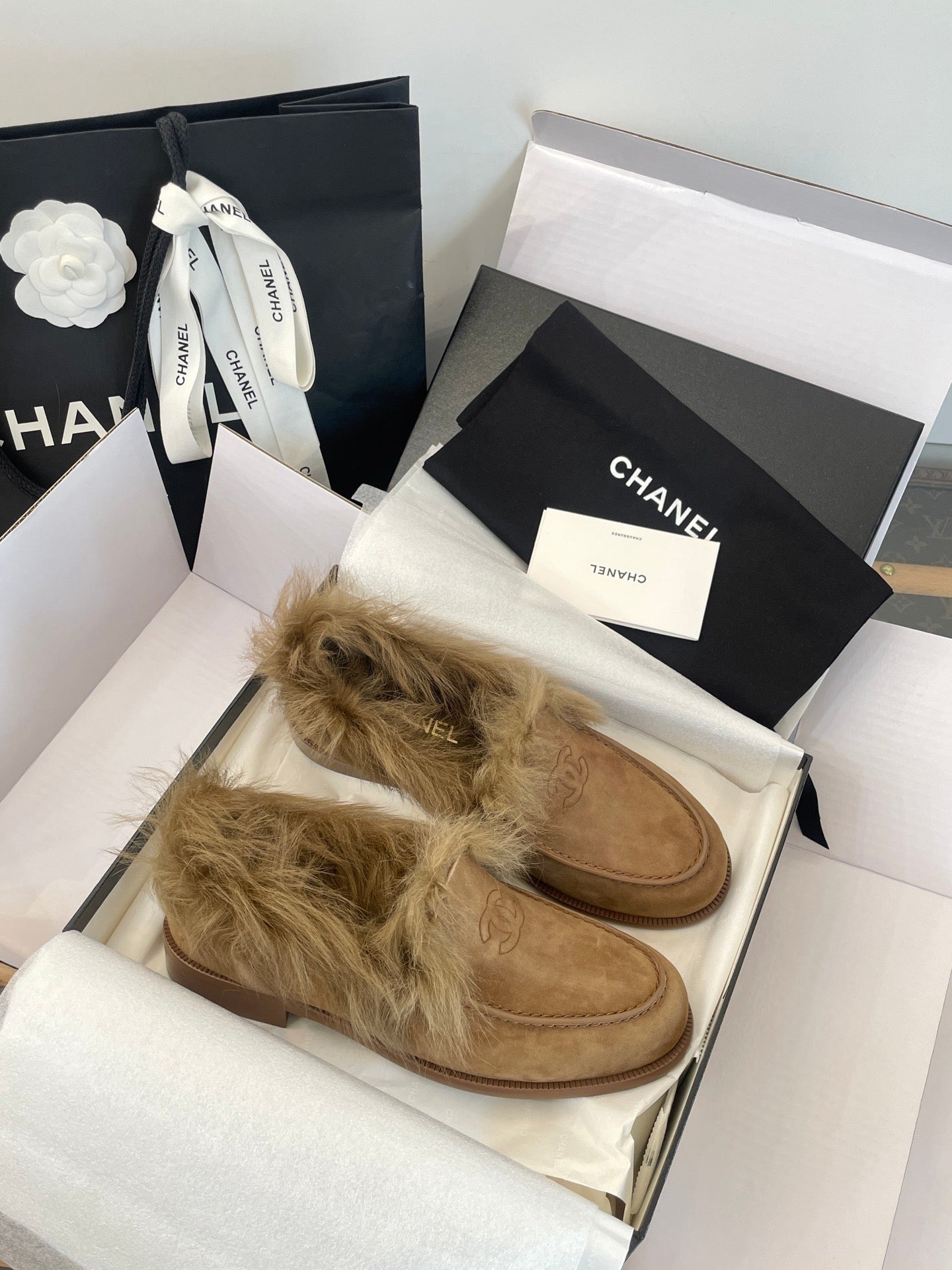 CC FUR LOAFERS
