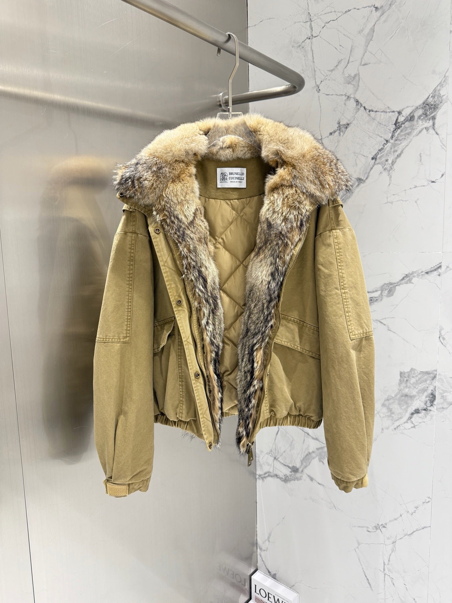 BRUNELLO C FOX FUR PARKA