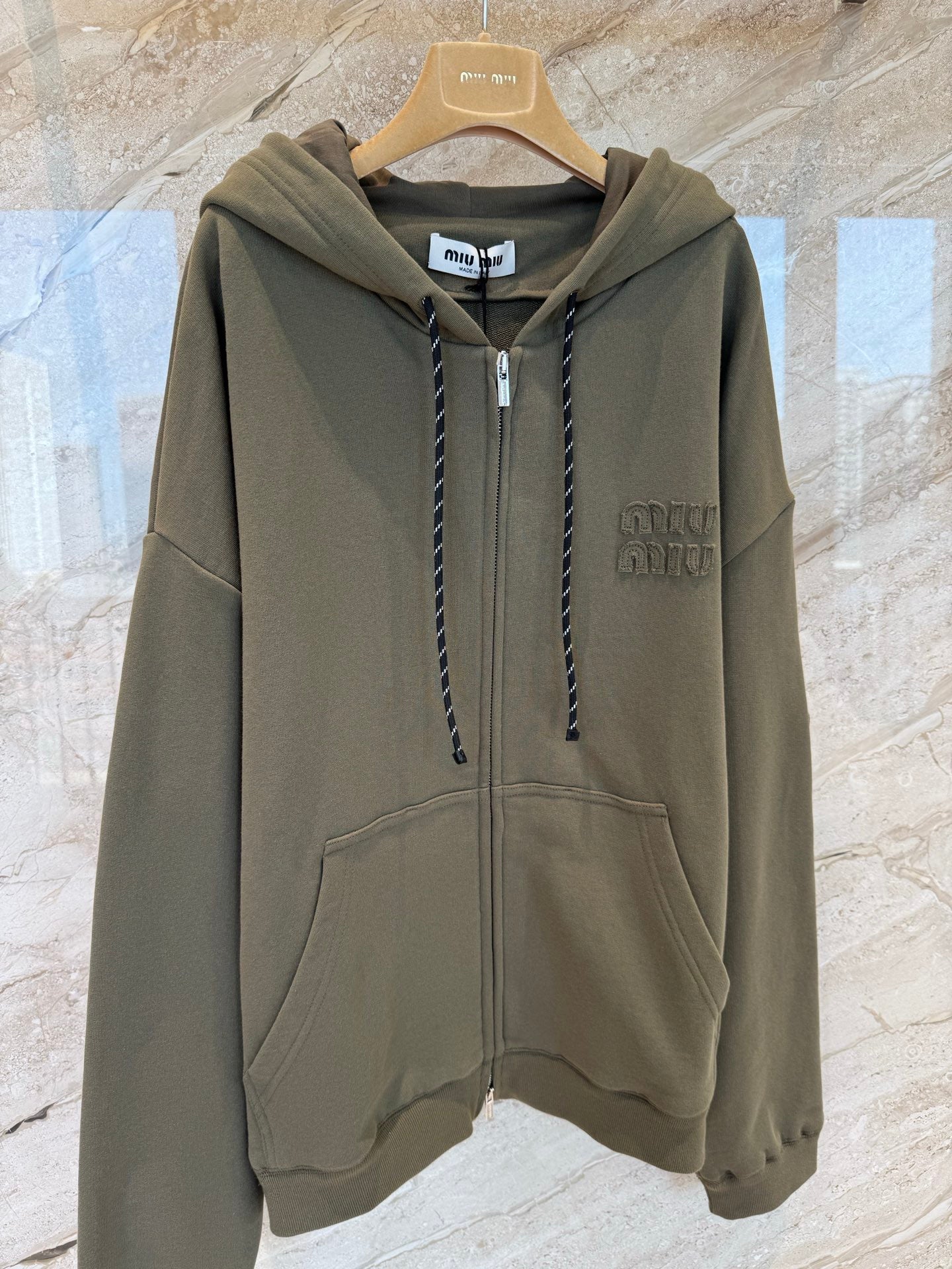 MIU M ZIP HOODIE