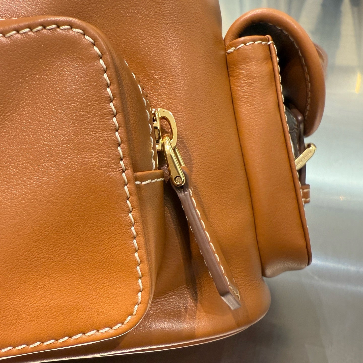 MIU M LEATHER BACKPACK