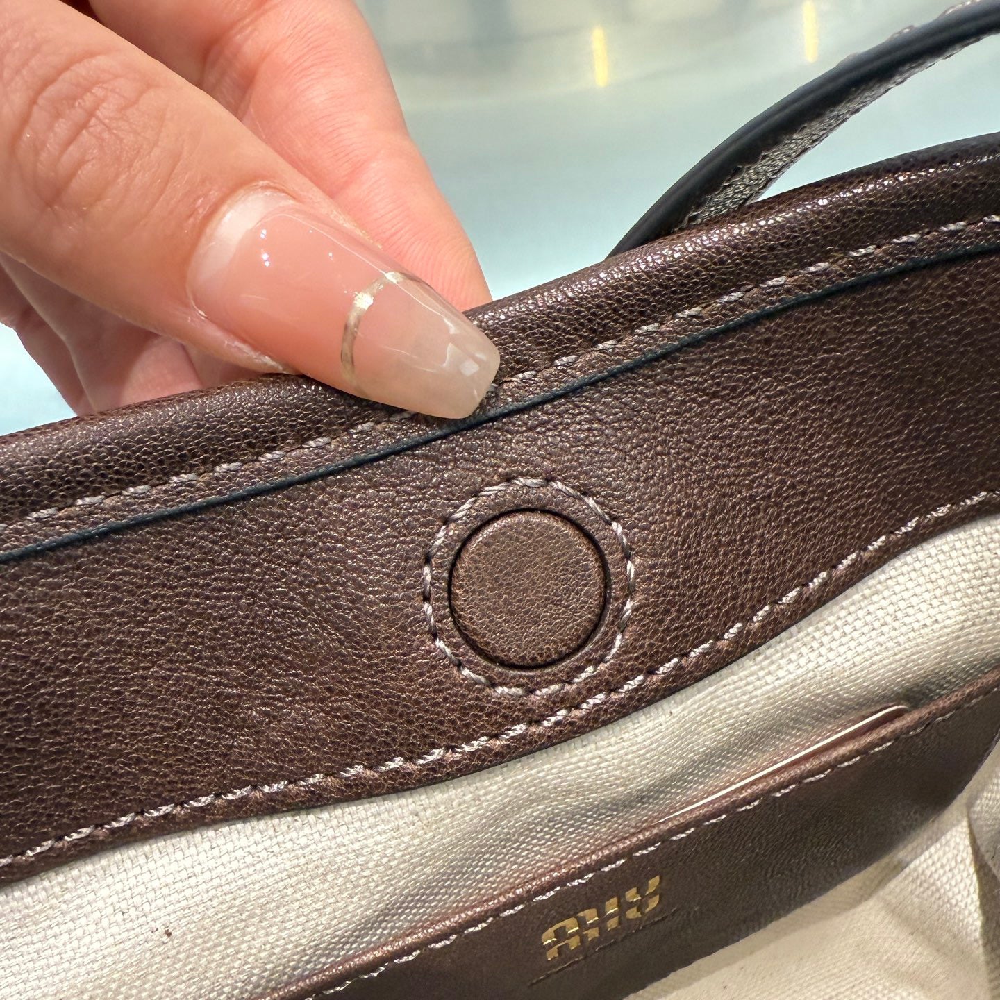 MIU M NAPPA LEATHER POUCH