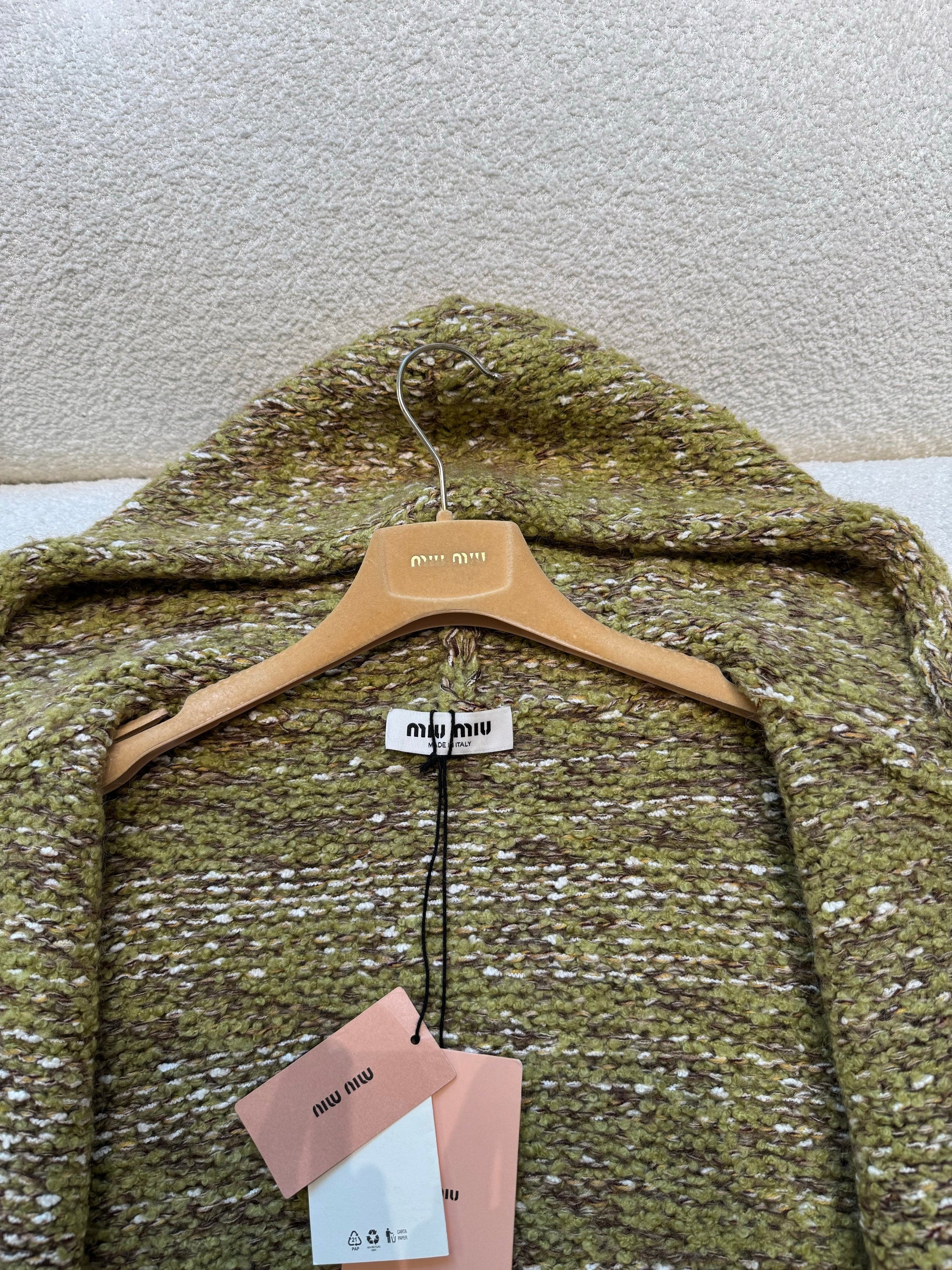 MIU M ZIP CARDIGAN
