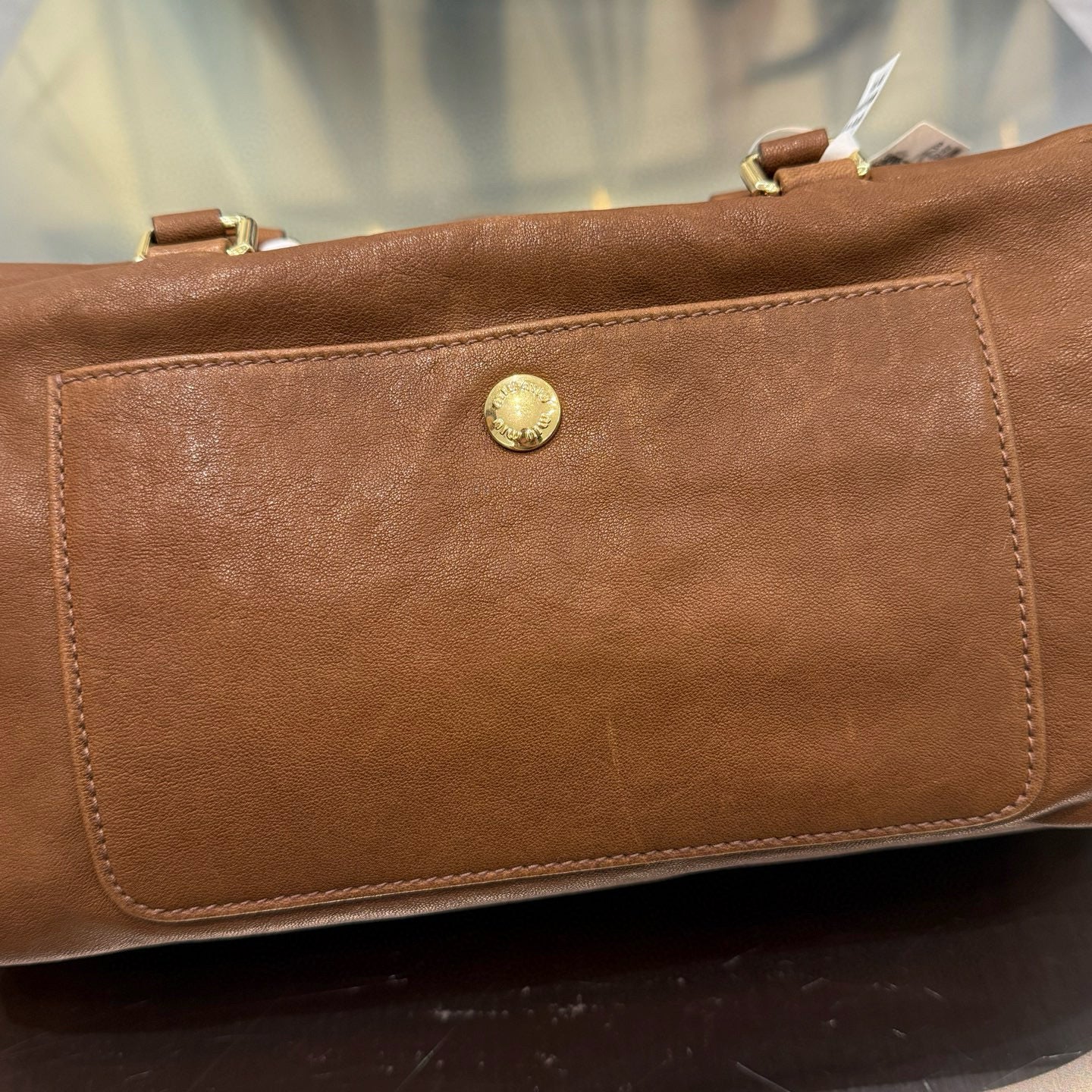 MIU M NAPPA LEATHER TOP HANDLE BAG
