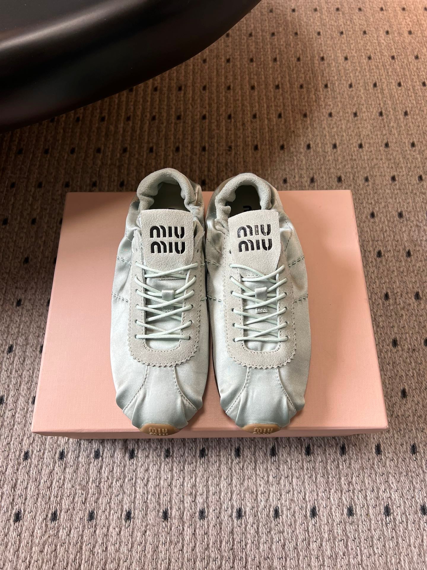 MIU M SATIN SNEAKERS