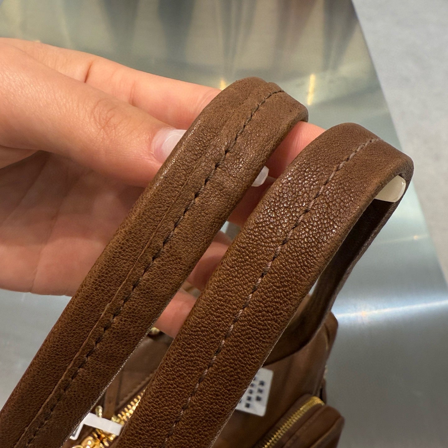 MIU M NAPPA LEATHER TOP HANDLE BAG