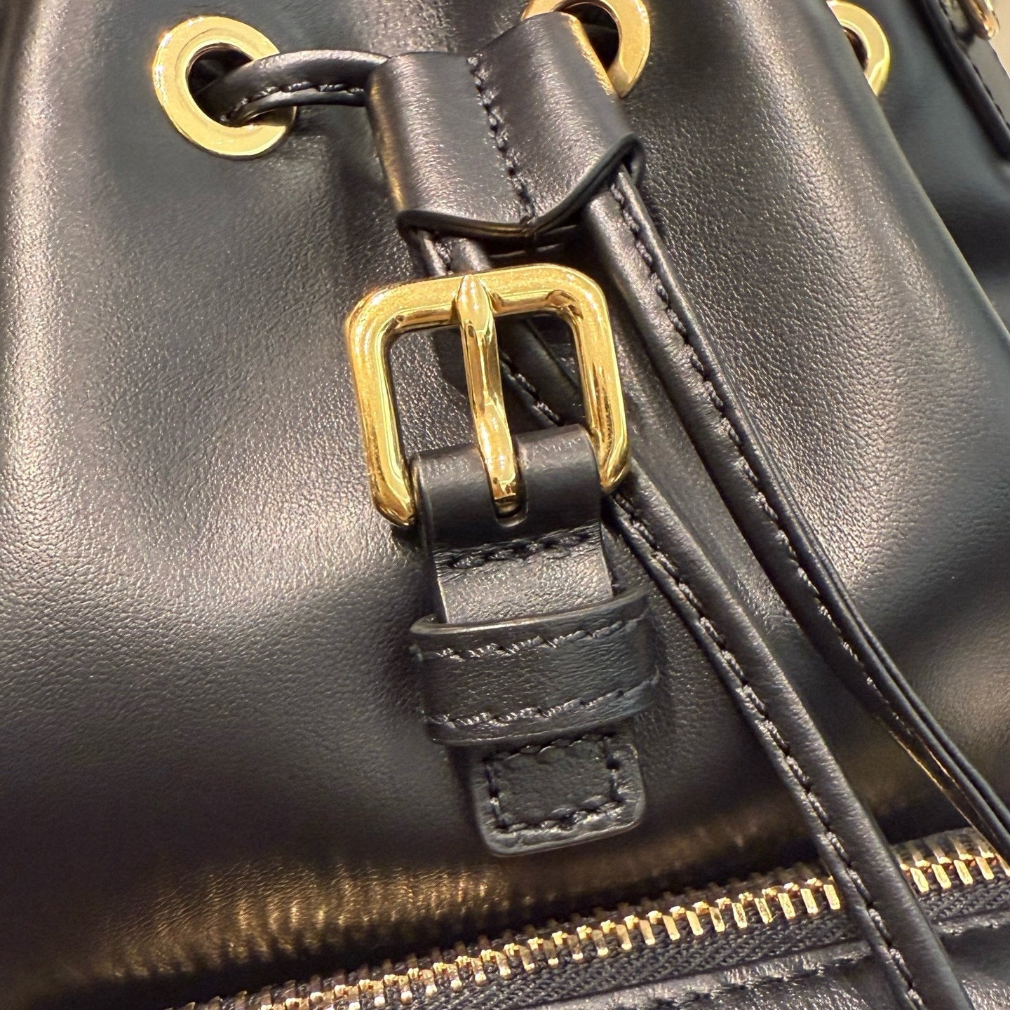 MIU M LEATHER BACKPACK