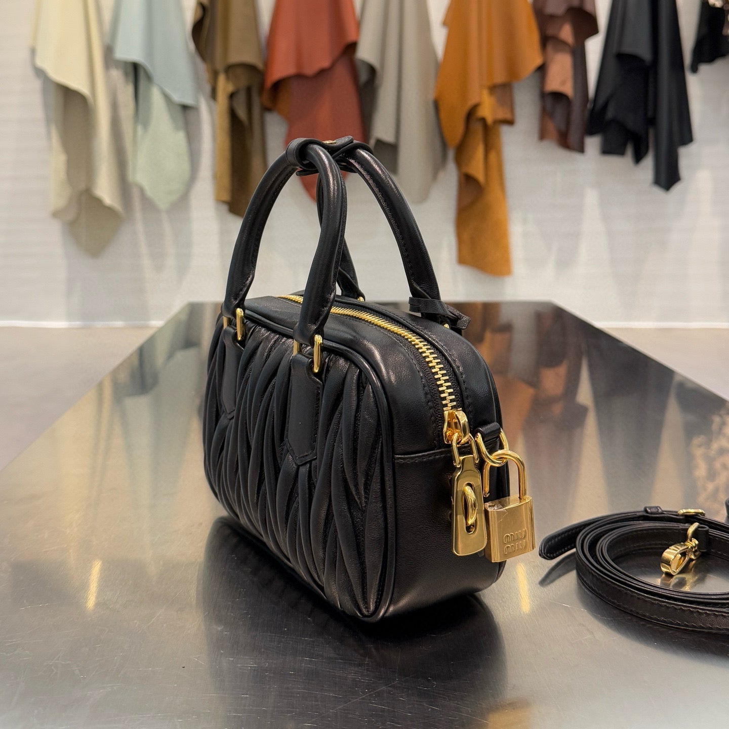 MIU M ARCADIE MATELASSE BAG