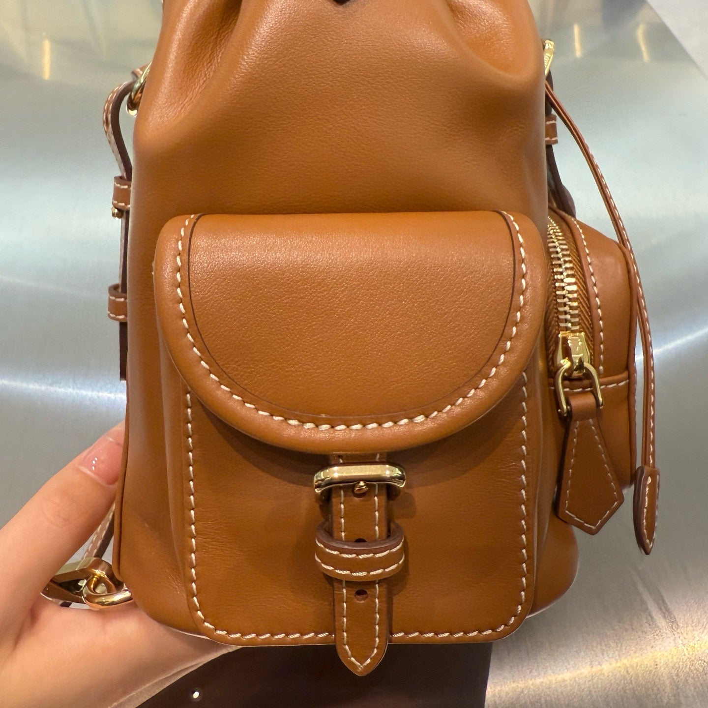 MIU M LEATHER BACKPACK
