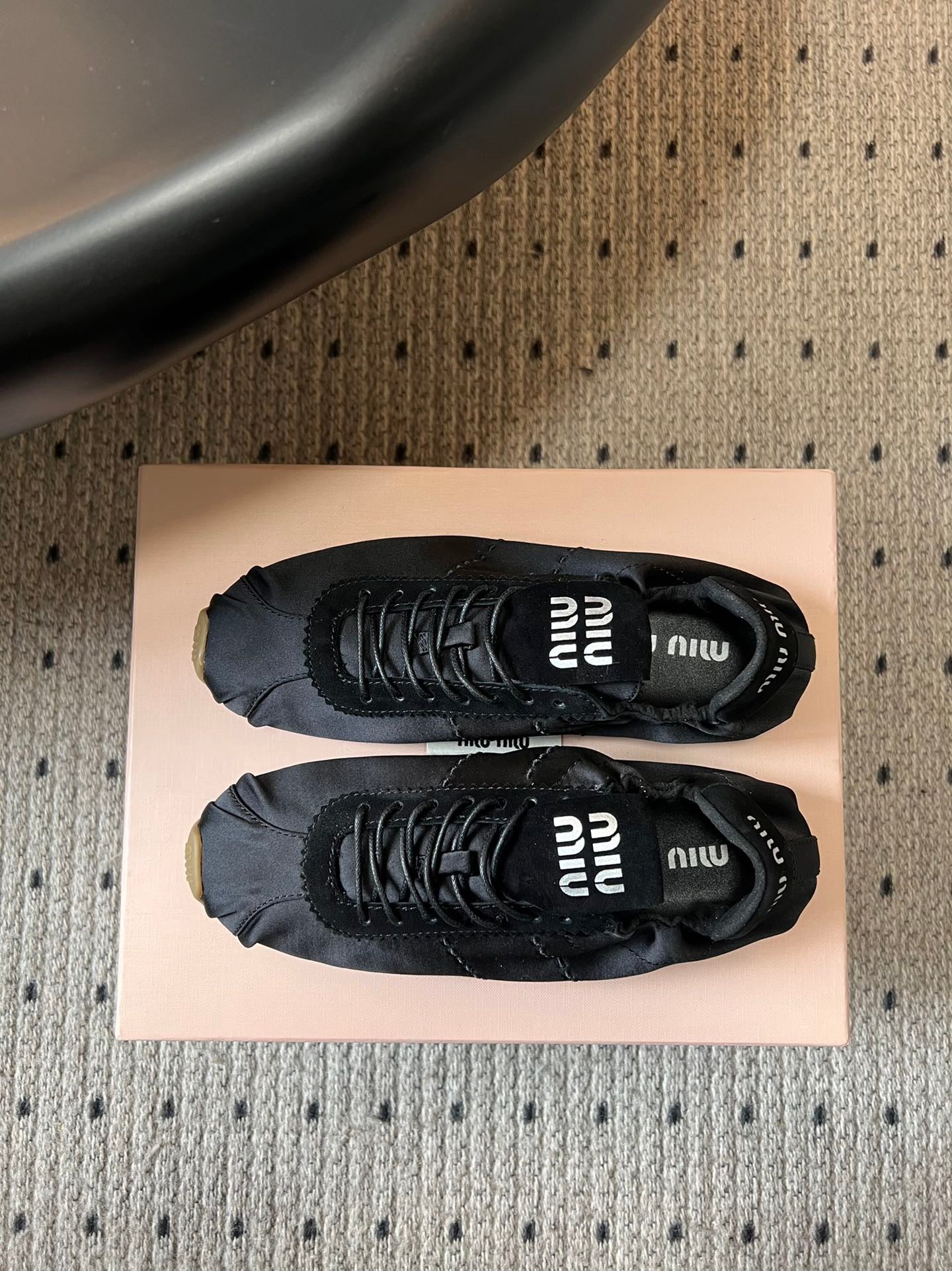 MIU M SATIN SNEAKERS