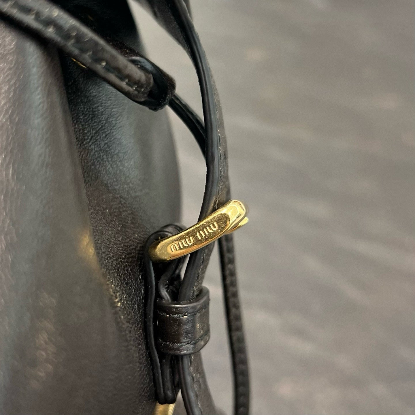 MIU M LEATHER BACKPACK