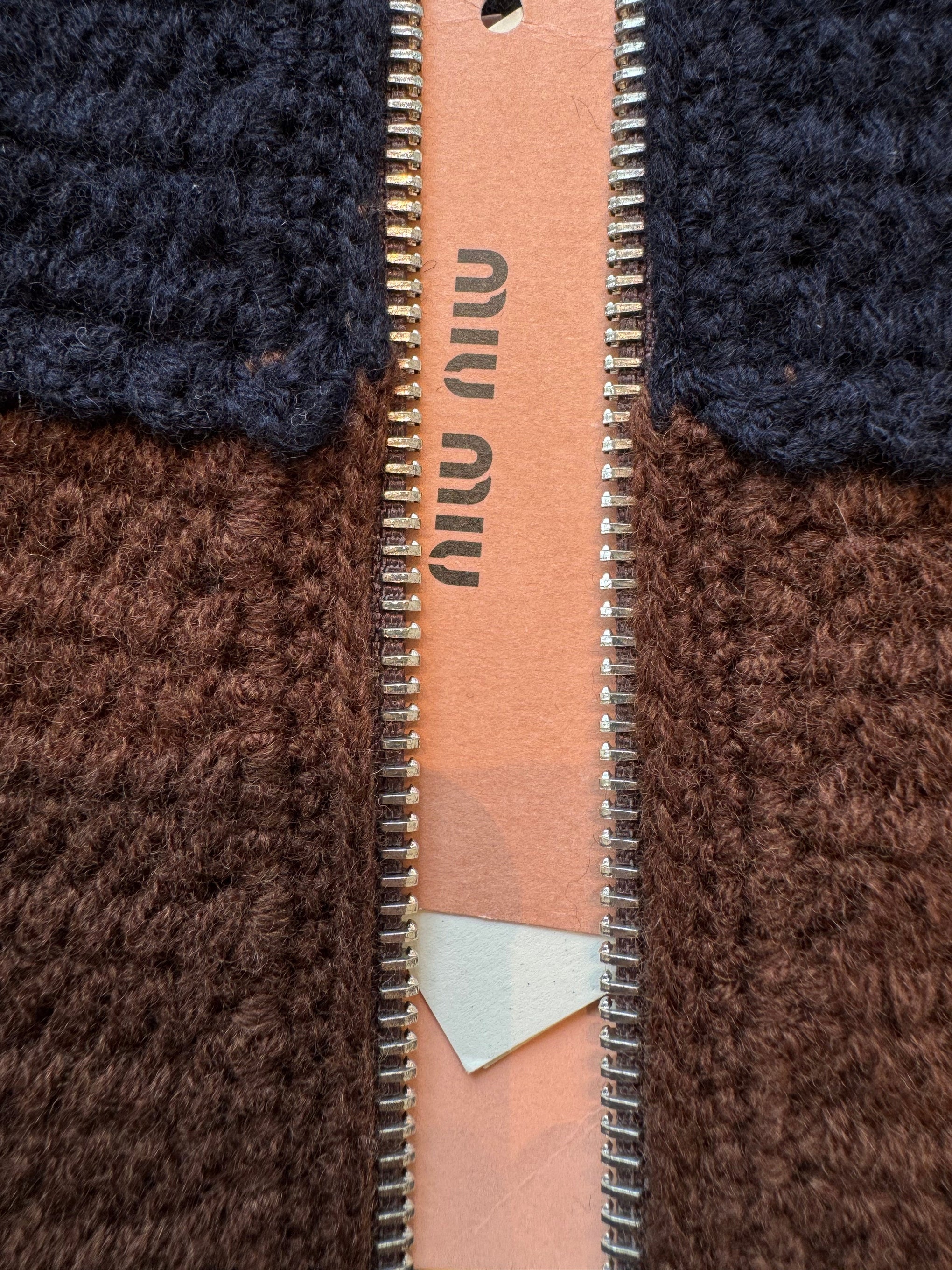 MIU M ZIP CARDIGAN