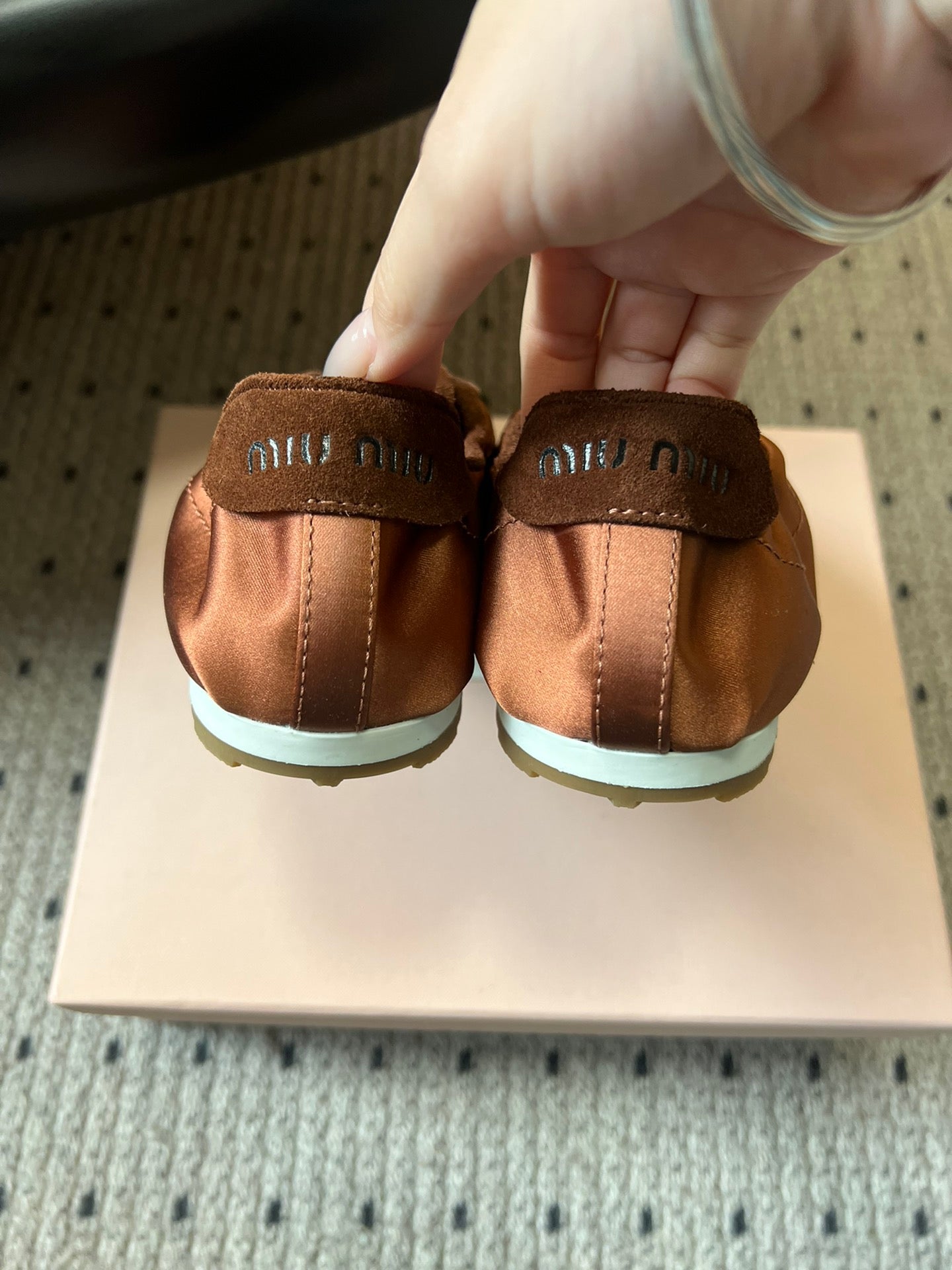 MIU M SATIN SNEAKERS